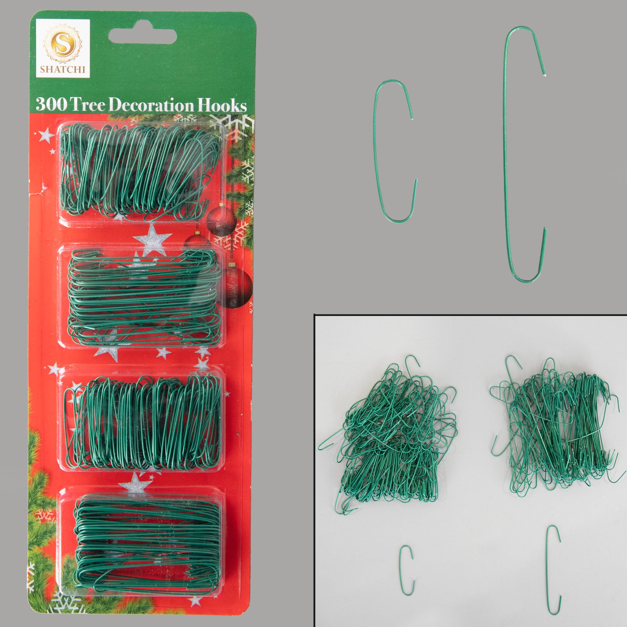 40 Ganci A S Verdi Per Decorazioni Natalizie – Riutilizzabili, 45mm, Per Palline Dell'Albero, Ghirlande E Luci – Accessori Per Ornamenti Fai-da-te