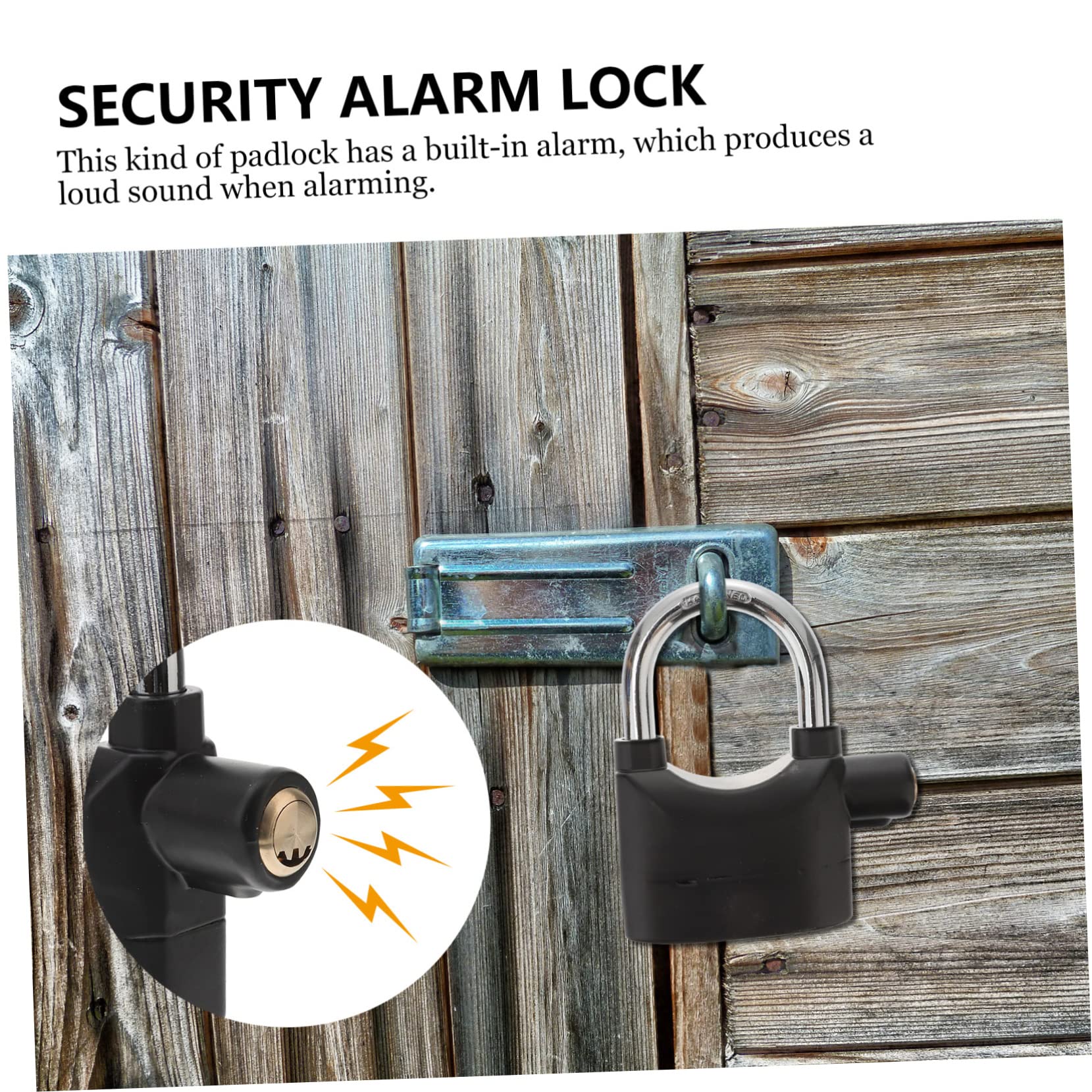Candado de Alarma Antirrobo Aleación de Aluminio Negro