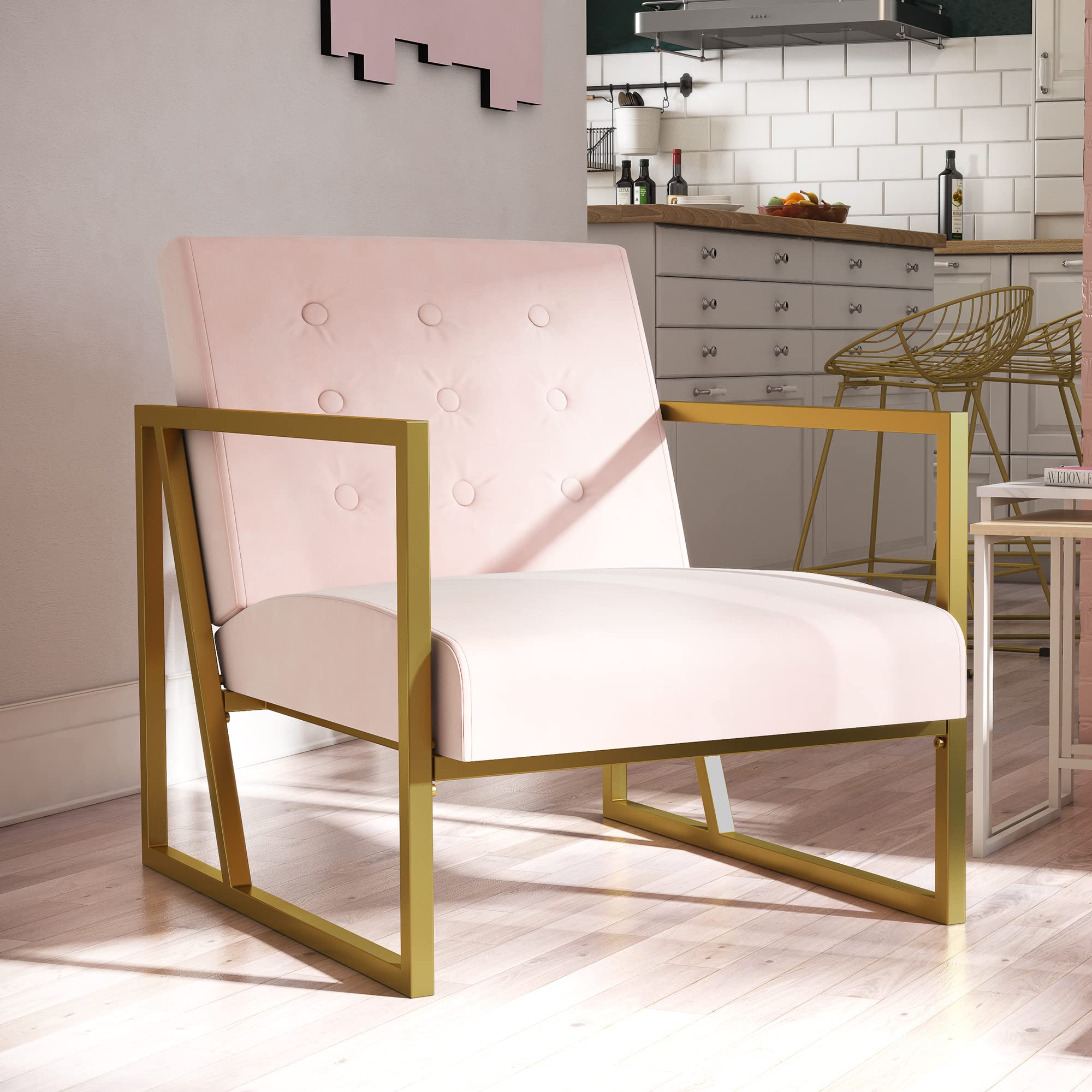 Dorel Lexington Modern Chair In Pink from B&Q