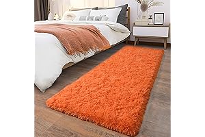Soft Plush Orange Carpet Runner for Cozy Comfort