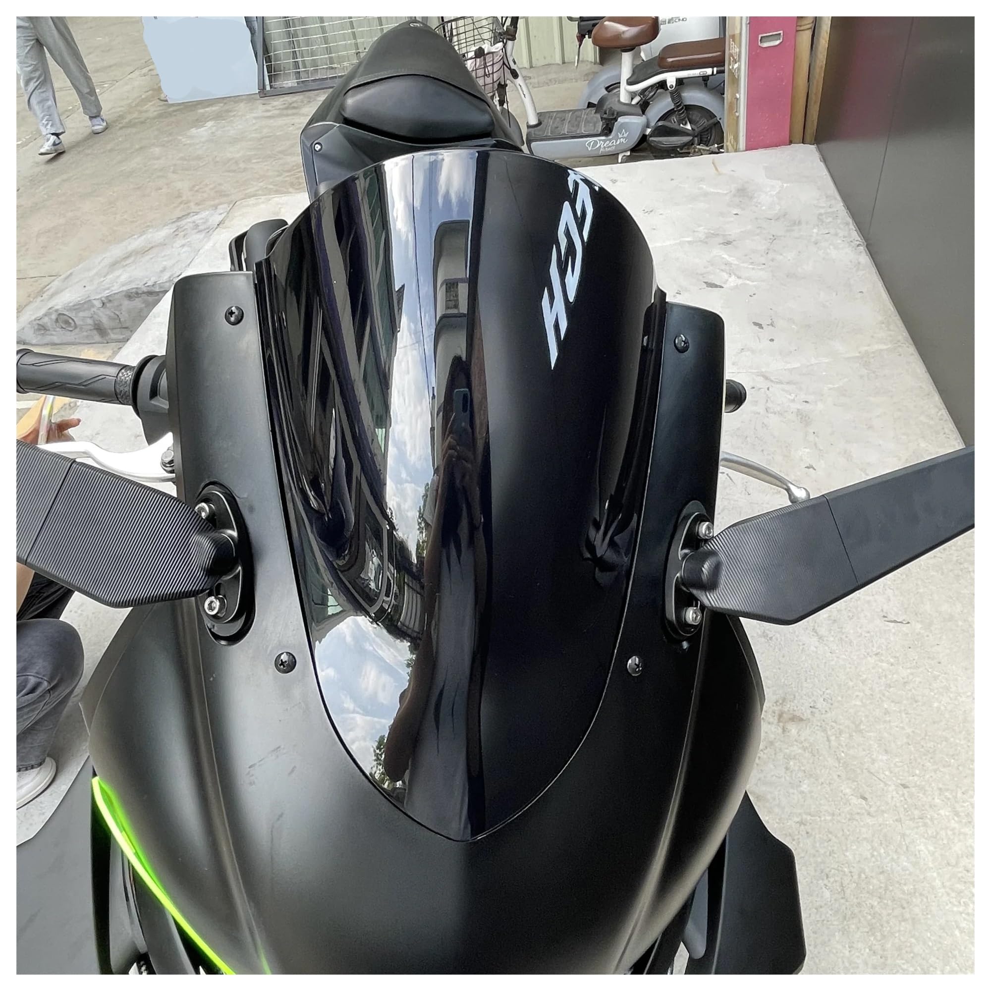 Motocicleta Deflector Aire Parabrisas De Motor para Yam&aha YZF-R3 2019-2024, Deflector De Escudo De Viento De Carenado De Pantalla Frontal De Motocicleta