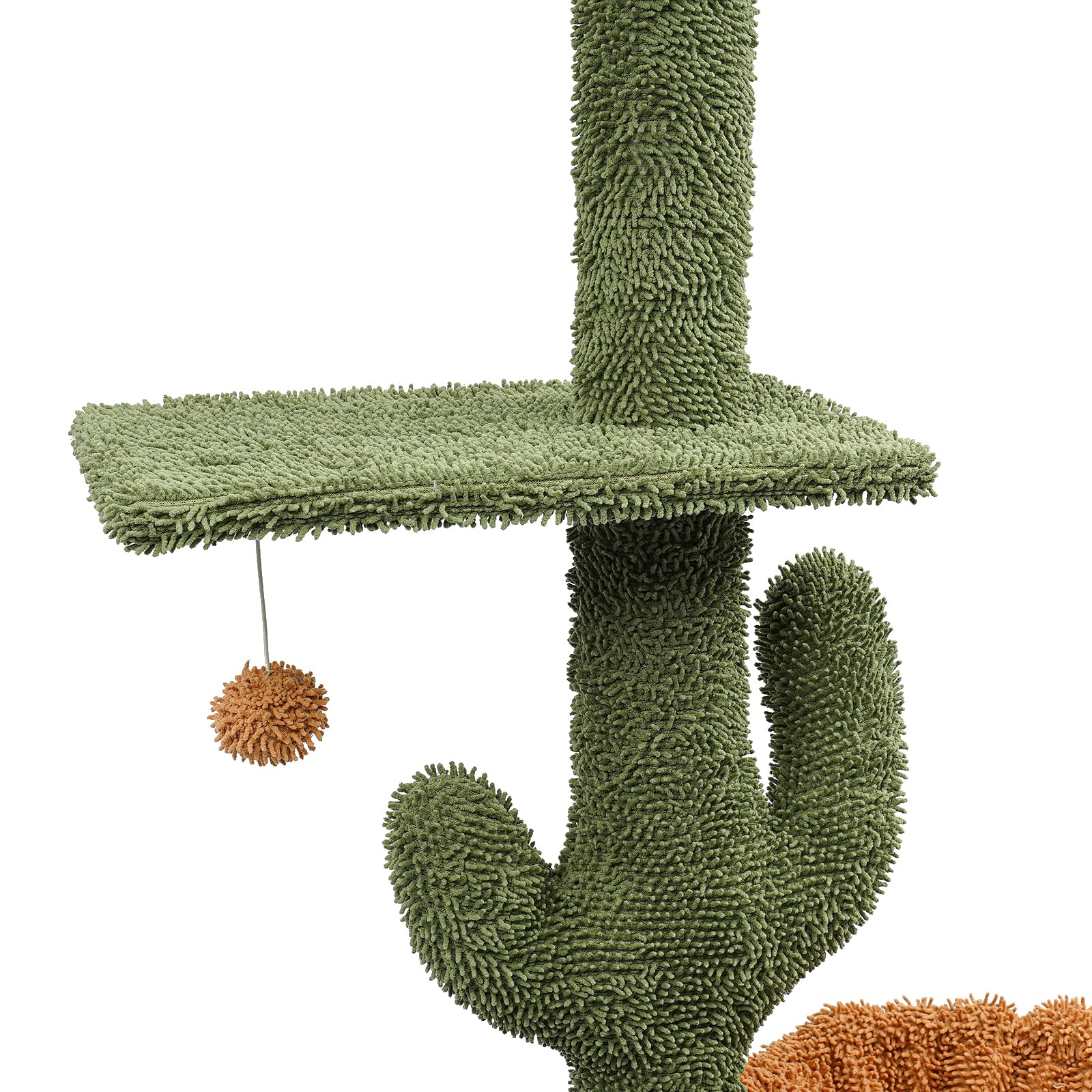 Cactus Gato Escalada Nido De Gato Árbol Rascador Todo En Uno El Suelo De La Columna Con Un Nido De Gran Varilla De Rascador, Torre De Gato De Múltiples Niveles