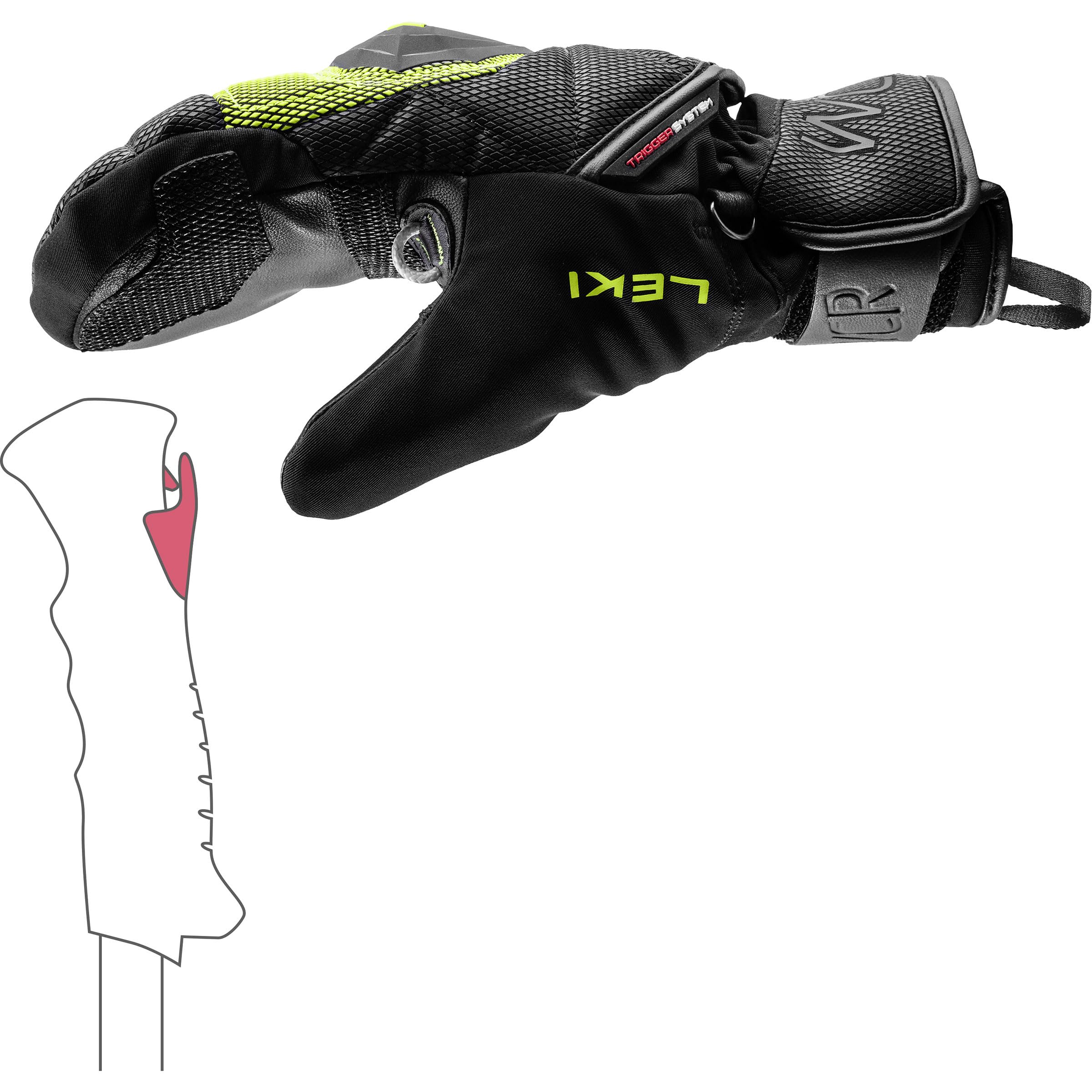 LEKI Worldcup Race Coach 3D Mitten Kinder Junior Fäustlinge 654802801 Größe 8