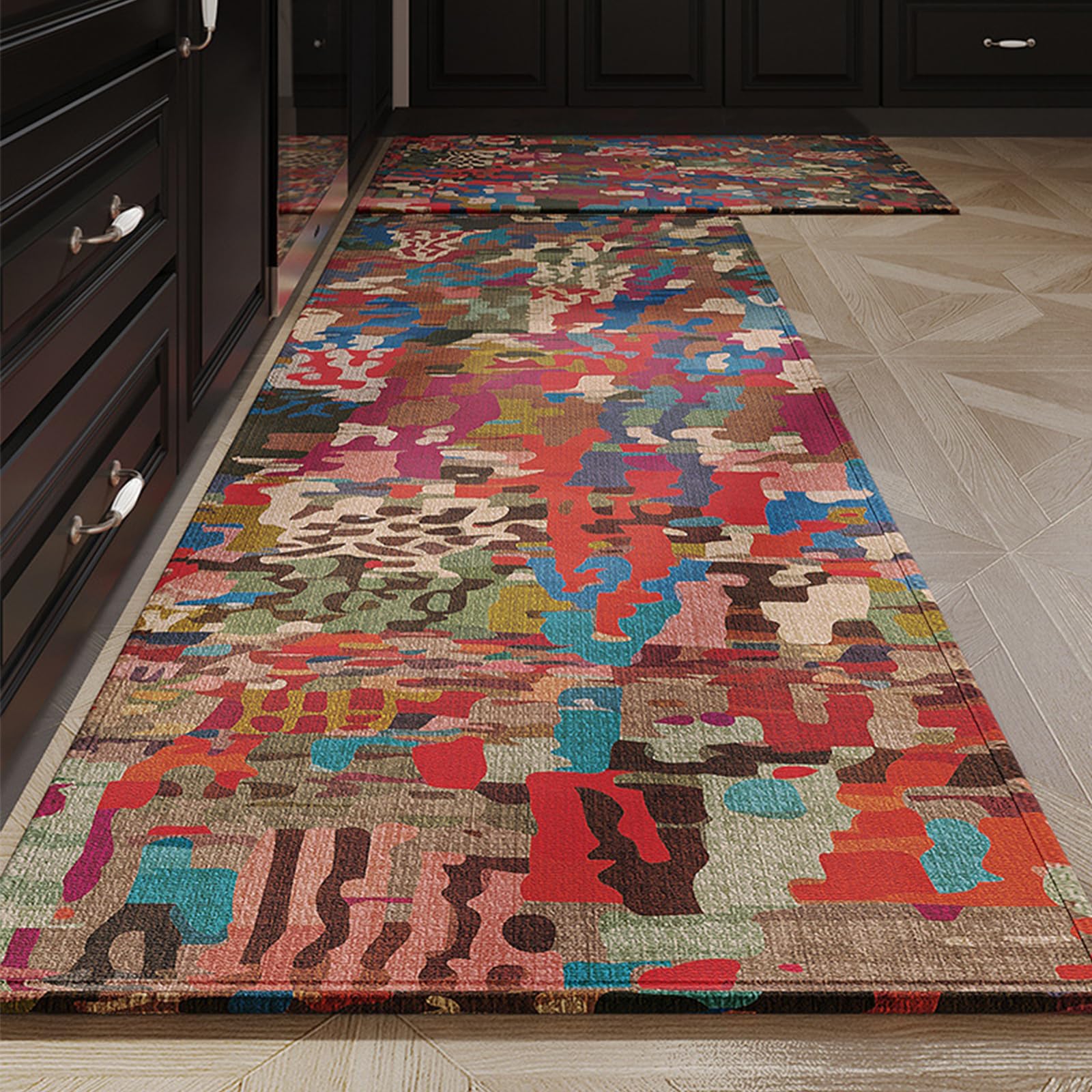 Felpudo para Puerta Principal Interior Alfombra De Entrada Lavable En Capas,A,17.7"x27.55"
