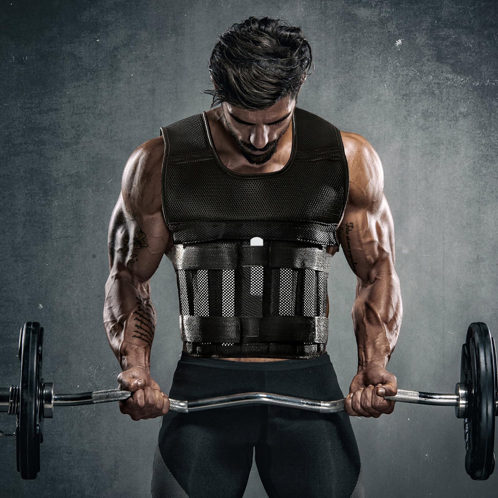 Lot de 10 plaques en acier pour musculation, poids de fitness mince