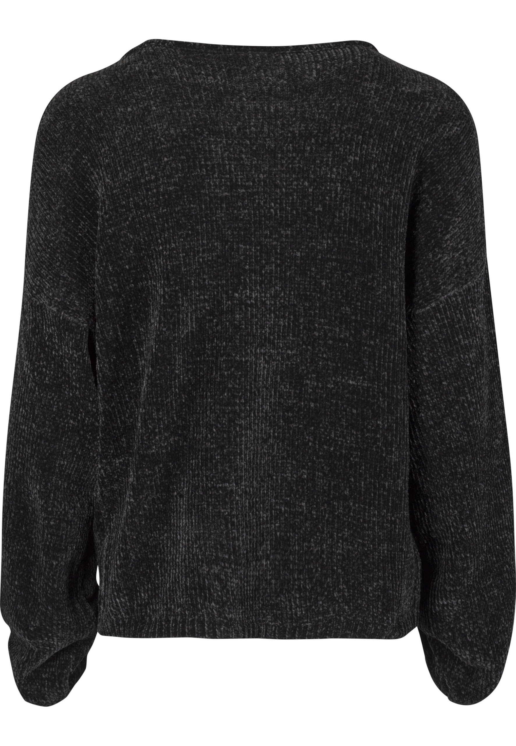 Urban Classics Damska bluza szenilowa oversize, bluza, czarny (Black 00007), S
