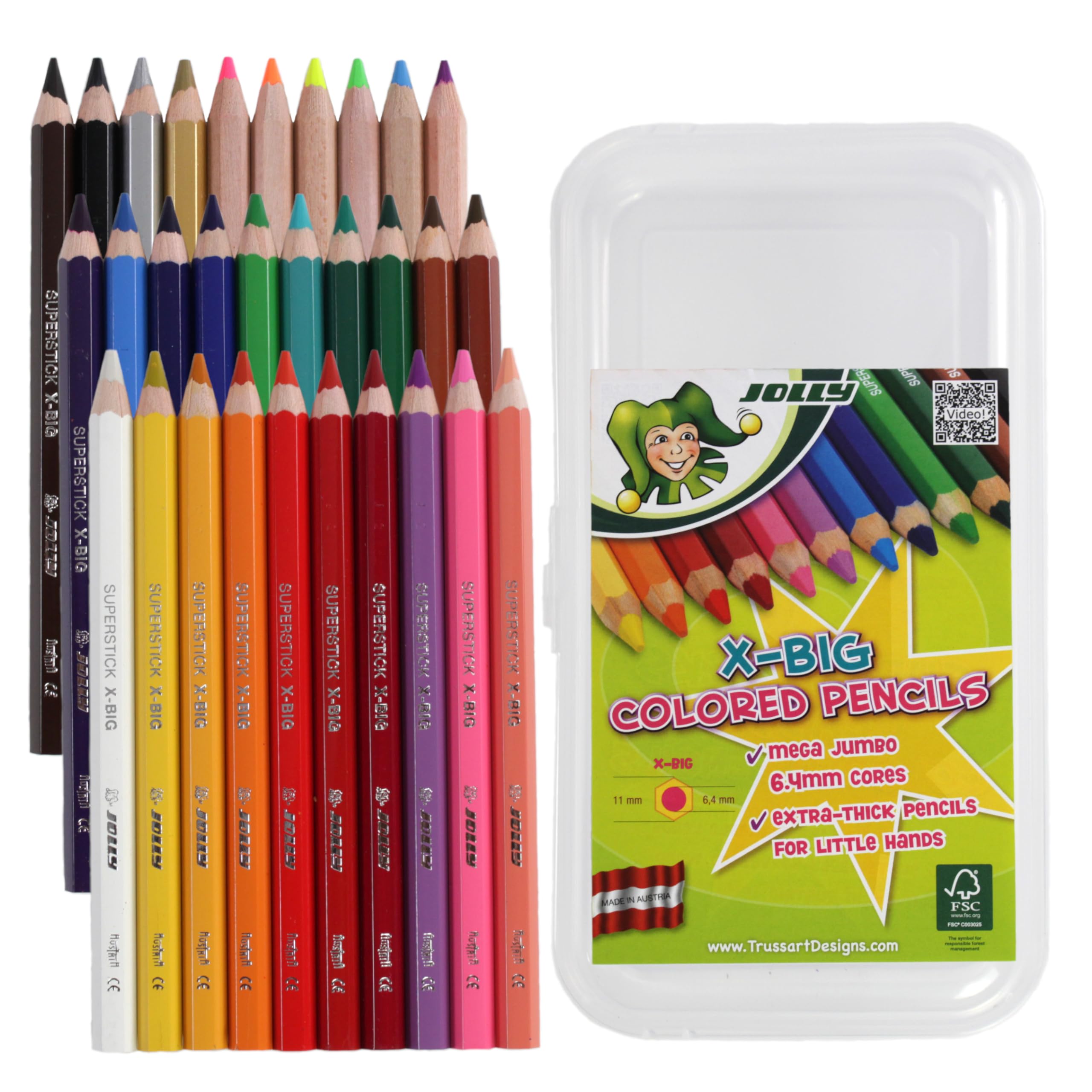 Jolly XBig Jumbo Colored Pencils Perfect for Special Needs
