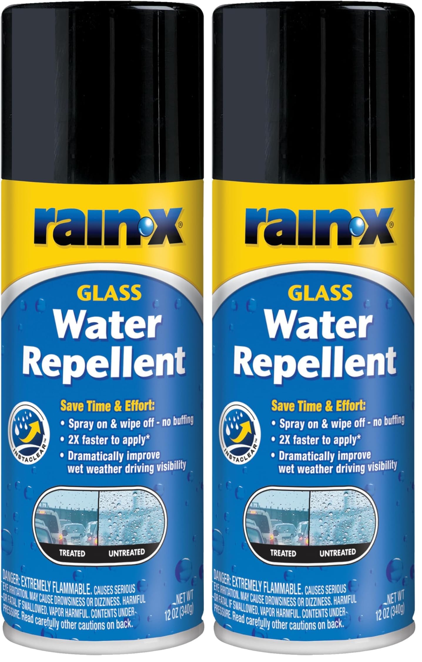 Rain-X 630168 Glass Water-Repellent Aerosol (Pack of 2)