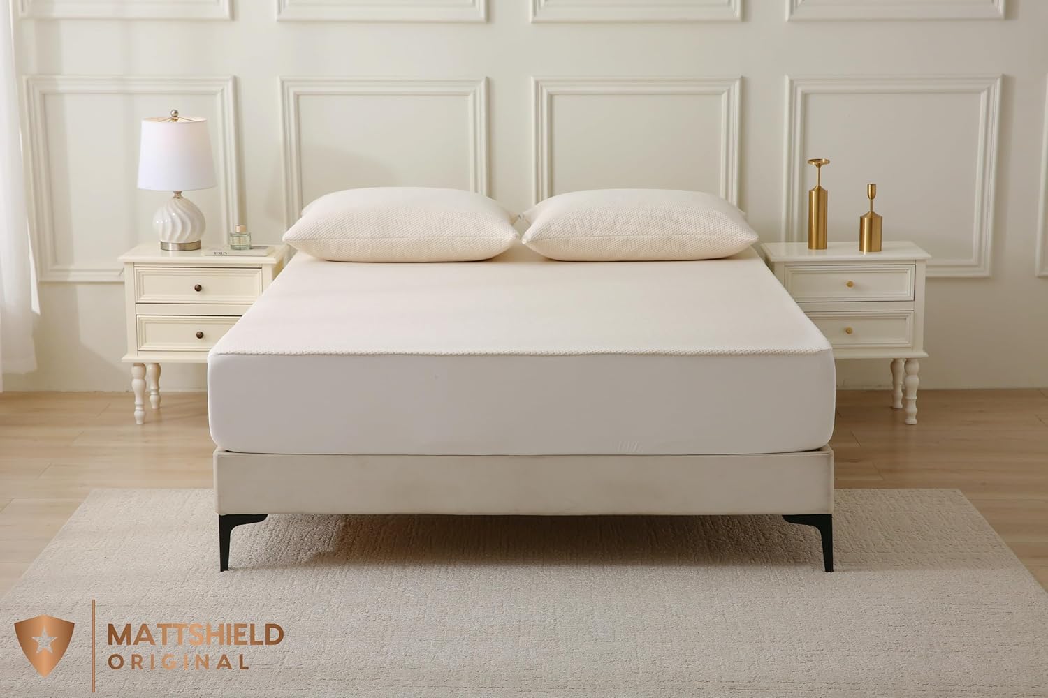 Deluxe Organic Cotton Percale Mattress Protector Twin Size - 100% Waterproof - Naturally Cooling for Hot Sleepers - OCS Certified 280GSM 3D Air-Knit Breathable Mattress Pad - Noiseless Deep Pocket - Image 8