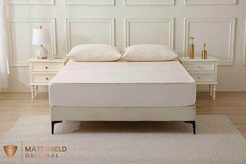 Miniatura 8 de Protector de colchón de algodón orgánico, tamaño King, 100% impermeable, refrescante naturalmente para personas que duermen con calor, certificado