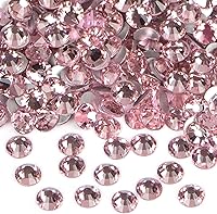 Vista 45 de 2880 diamantes de imitación para arte de uñas, sin termofijación, fijación con pegamento, cristales redondos de vidrio con base plana para hacer
