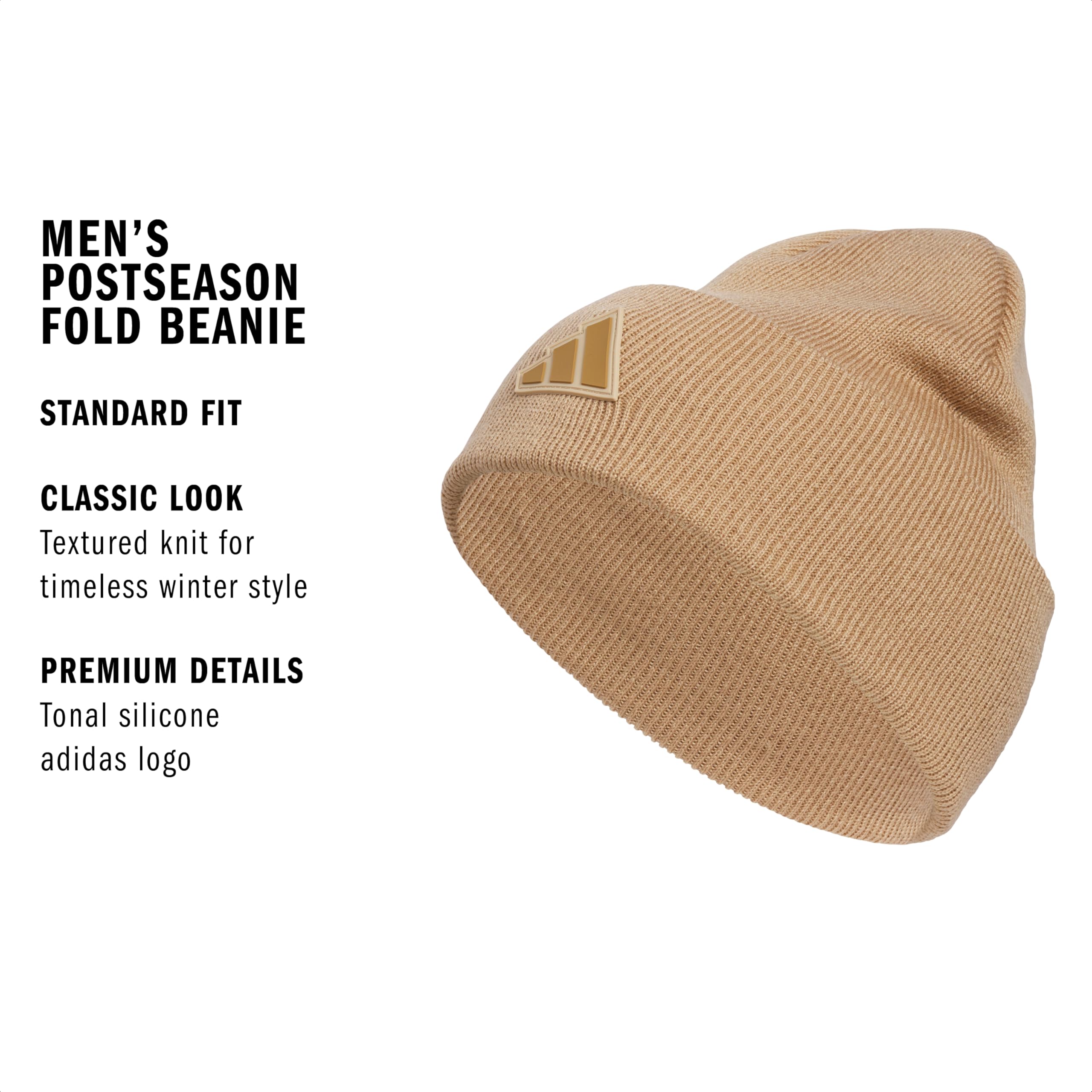 adidas Czapka zimowa Mężczyźni Postseason Beanie, Tall Fit Slouchy Cuffed Acrylic Knit Hat/Cap For Winter
