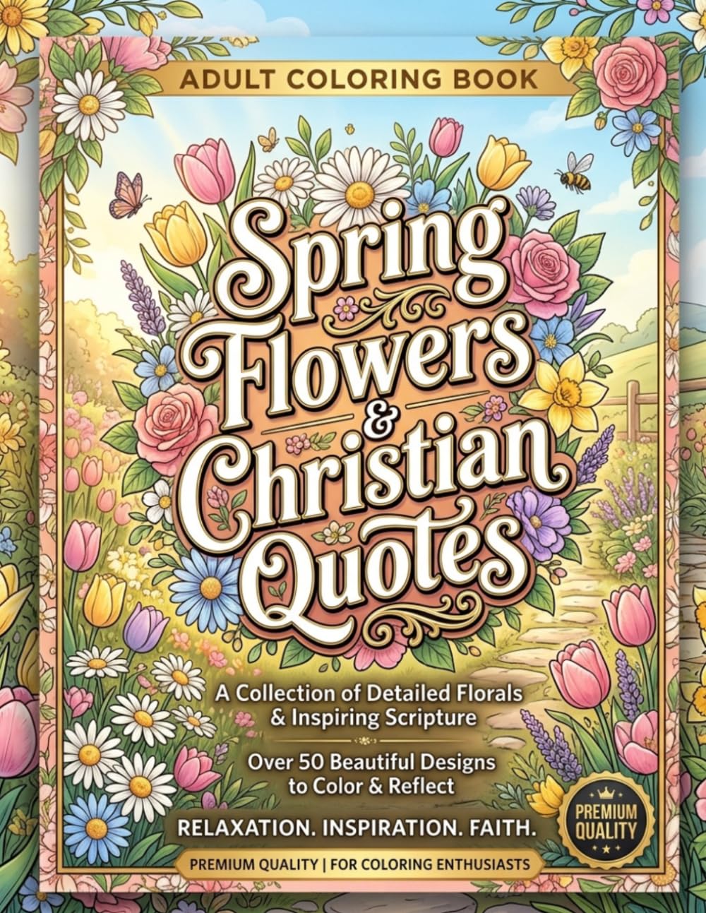 Spring Flowers & Christian Quotes: Relaxation, Inspiration. Faith