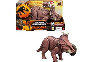 Mattel Jurassic World Wild Roar Pachyrhinosaurus Dinosaur Figure with Continuing Head Strike...
