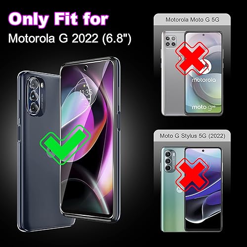 Miniatura 2 de Paquete de 4 protectores de pantalla para Motorola Moto G 5G 2022-2 protectores de pantalla de vidrio templado y 2 protectores de lente de cámara, a