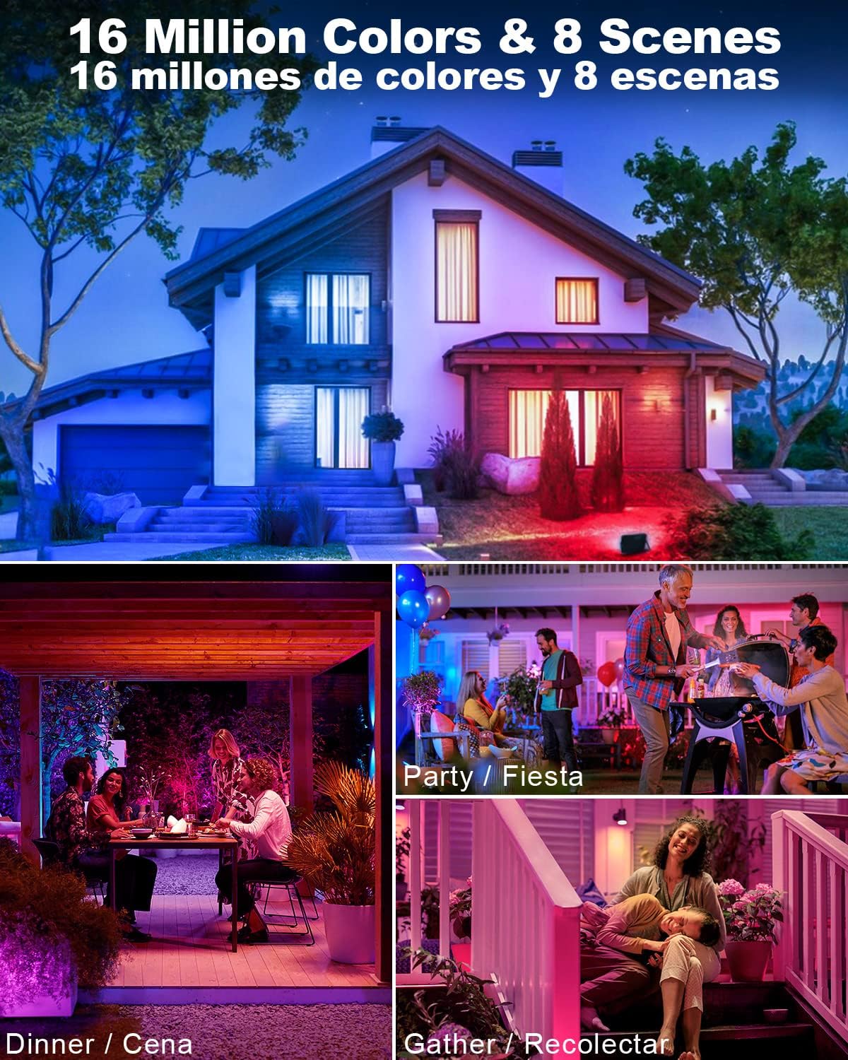 60% оƒƒ Dіѕсоunt Wixann Smart WiFi Flood Light, Work with Alexa&Google Home, 20W 2000LM Equivalent to 140W, Dimmable RGB Color Changing 2700K-6500K Stage Lights, Wall Washer Outdoor for Landscape Garden Party, 2 Pack