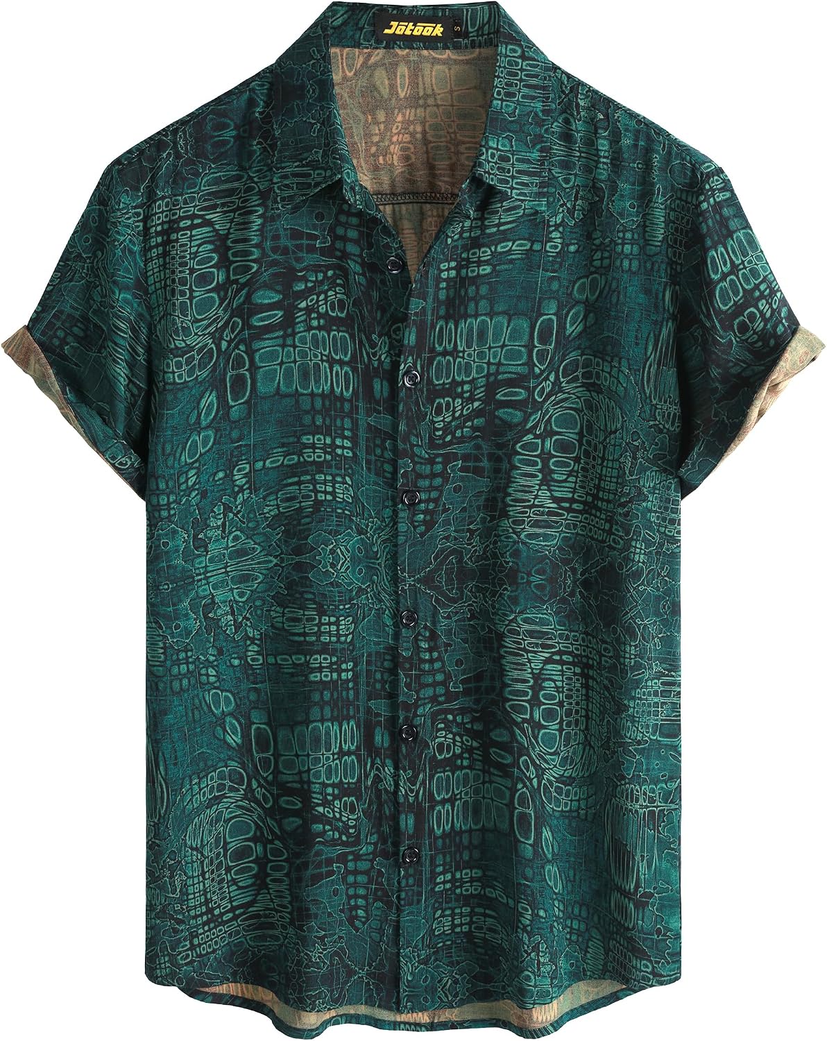 JOTOOK Mens Hawaiian Shirt Short Sleeve Button Down Tropical Shirts Casual Floral Summer Beach Shirt