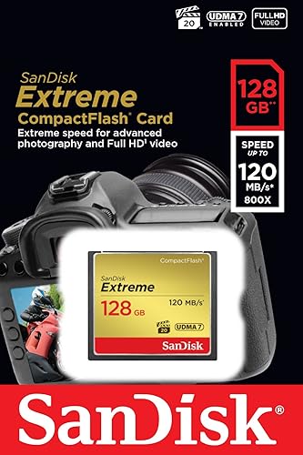 Miniatura 2 de SanDisk Tarjeta de memoria Extreme CompactFlash de 128 GB UDMA 7 velocidades hasta 120MBs - SDCFXSB-128G-G46