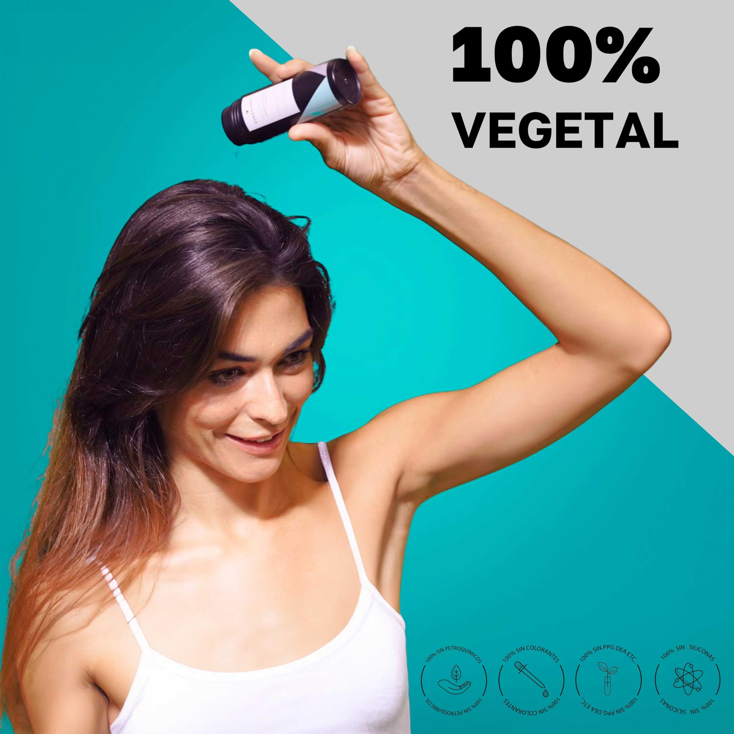 VidalForce Fibra Capilar Negro 60g (Pack 2x30g) 100% de origen Vegetal I Maquillaje Capilar indetectable I Fibras Keratina vegetal I Disimular Calvicie hombre y mujer