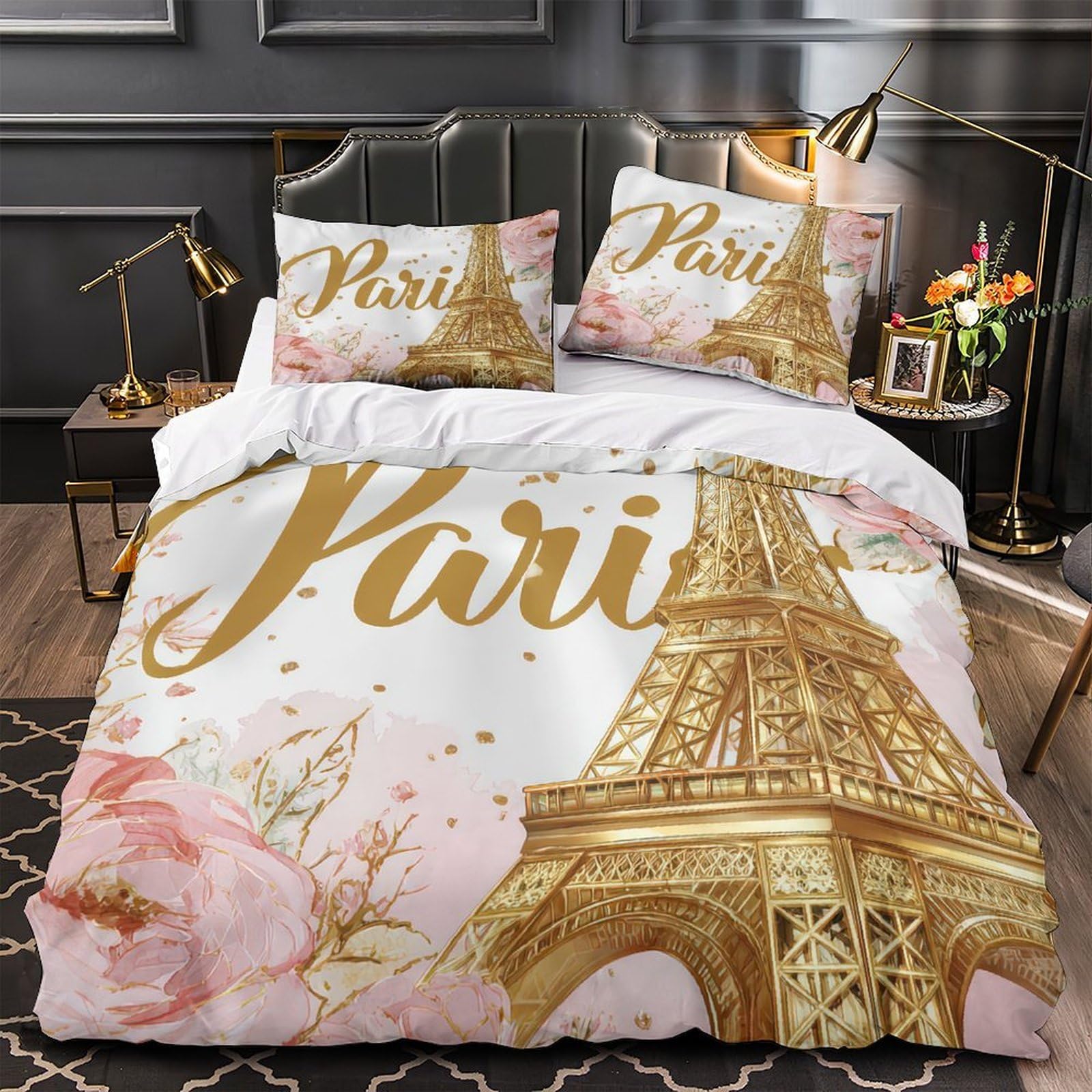 Parure de couette Eiffel Tower 3 pièces, le cadeau idéal pour la chambre d'un garçon ou ado