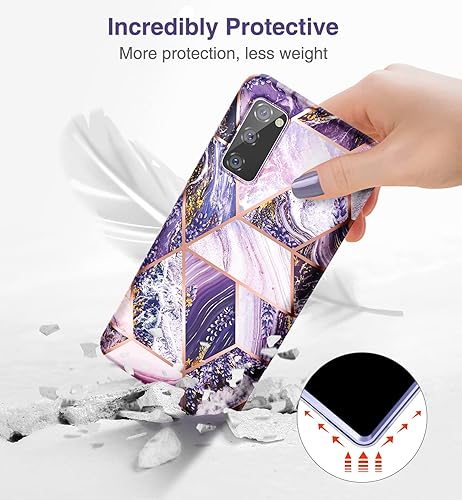 Miniatura 5 de SURITCH Funda de teléfono para Samsung Galaxy S20 FE, protector de pantalla integrado, protección de cuerpo completo, a prueba de golpes, de