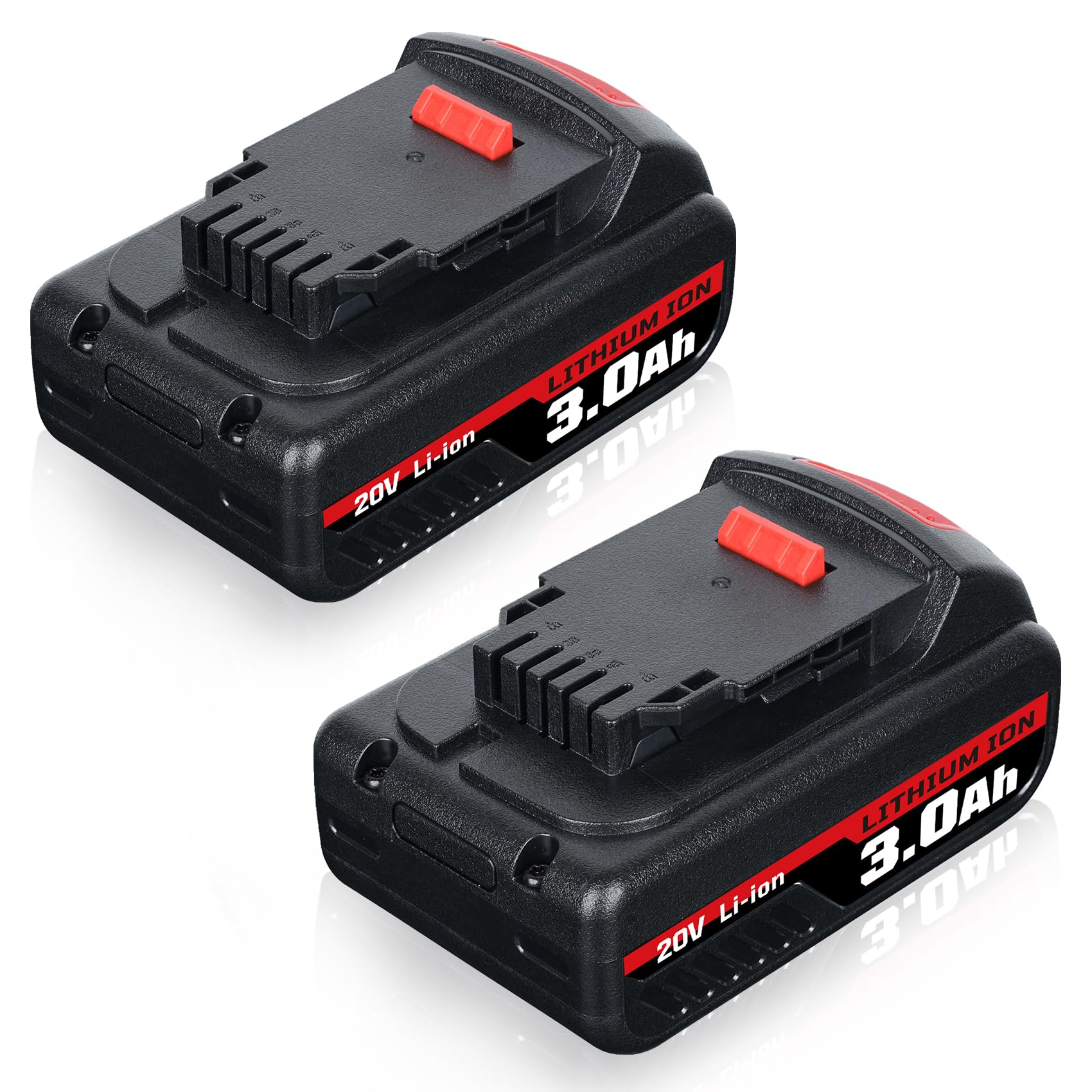 VANTTECH 2Pack 3.0Ah DCB201 20V Lithium Ion Battery Replacement for Dewalt 20V Max Battery Compatible with Dewalt DCB201 DCB203 DCB204 DCB206 DCB181 DCB180 DCD/DCF/DCG/DCS Series