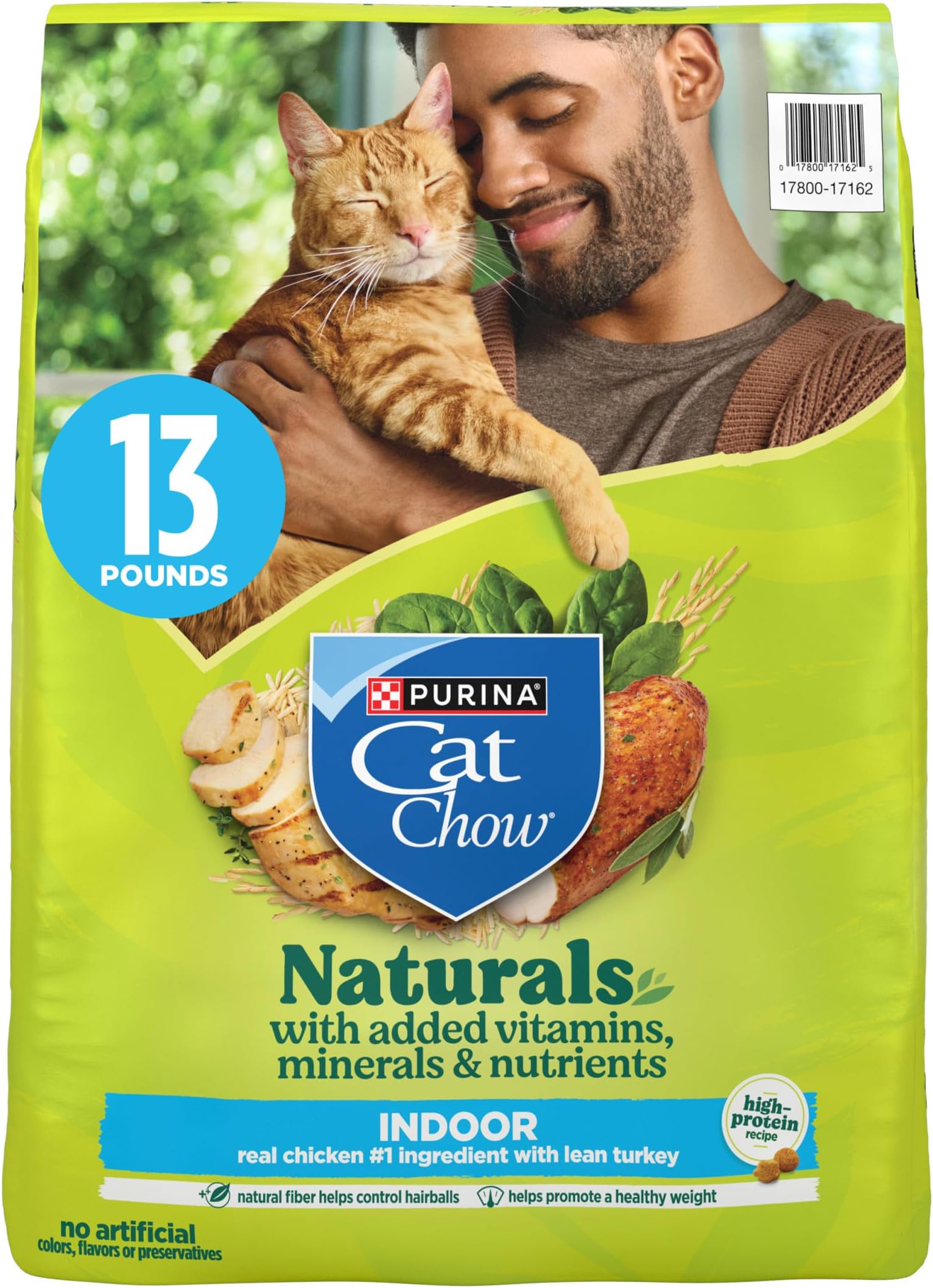 Purina Cat Chow Naturals Hairball, Indoor Dry Cat Food, 13 lb Bag