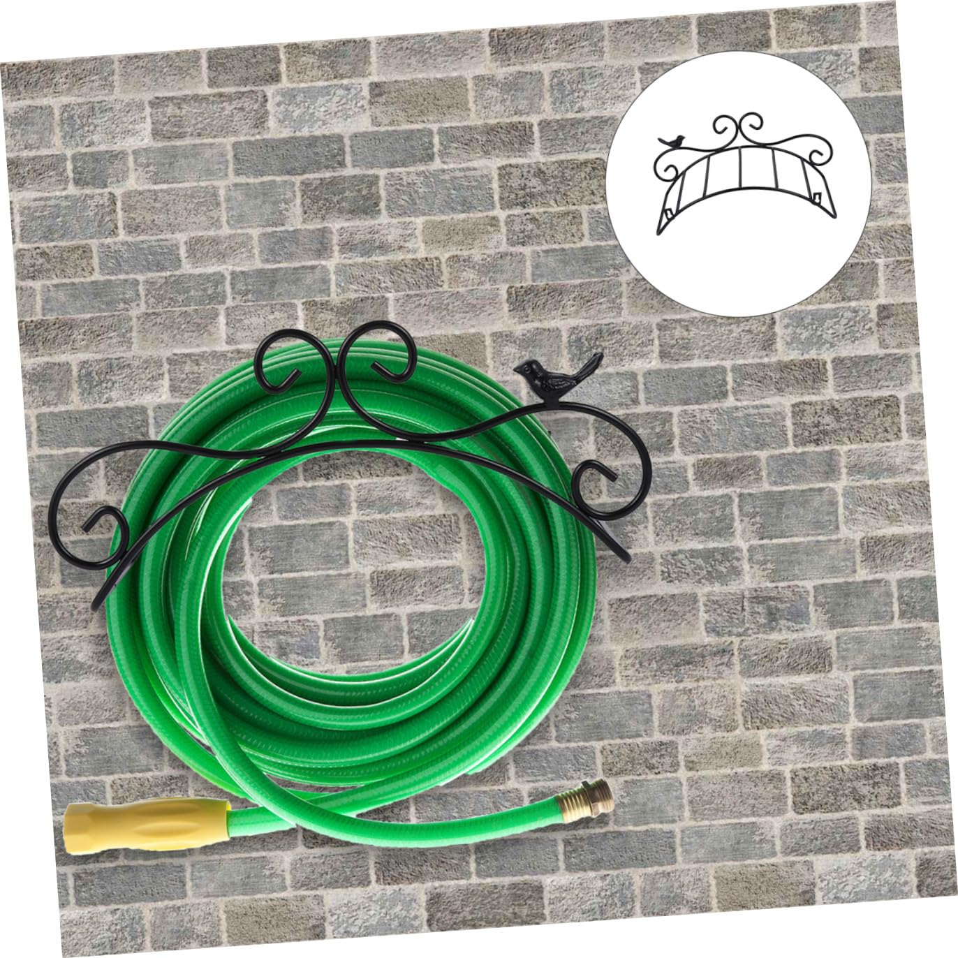 Eisen Gartenschlauchhalter Schwarz Antiker zur Wandmontage
