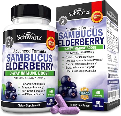Miniatura 2 de BioSchwartz Curcumina de cúrcuma 1500 y saúco Sambucus con zinc y vitamina C
