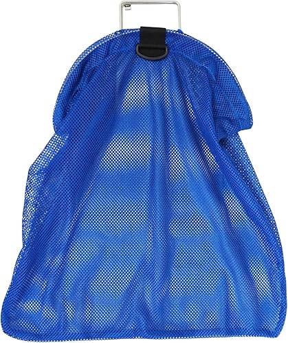 Pesca submarina 0.197 in SS alambre mango azul pescado bolsa red malla, grande 26"