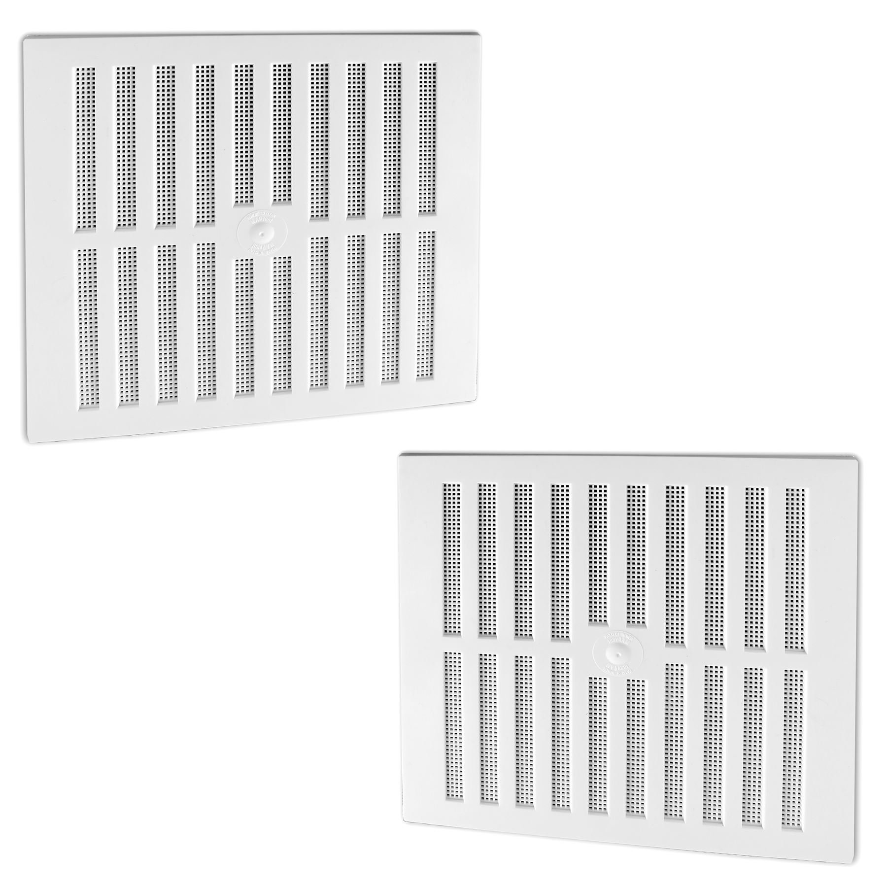 2X Hit & Miss White Adjustable Large Air Vent 11.25" x 10.5" Ventilator Cover
