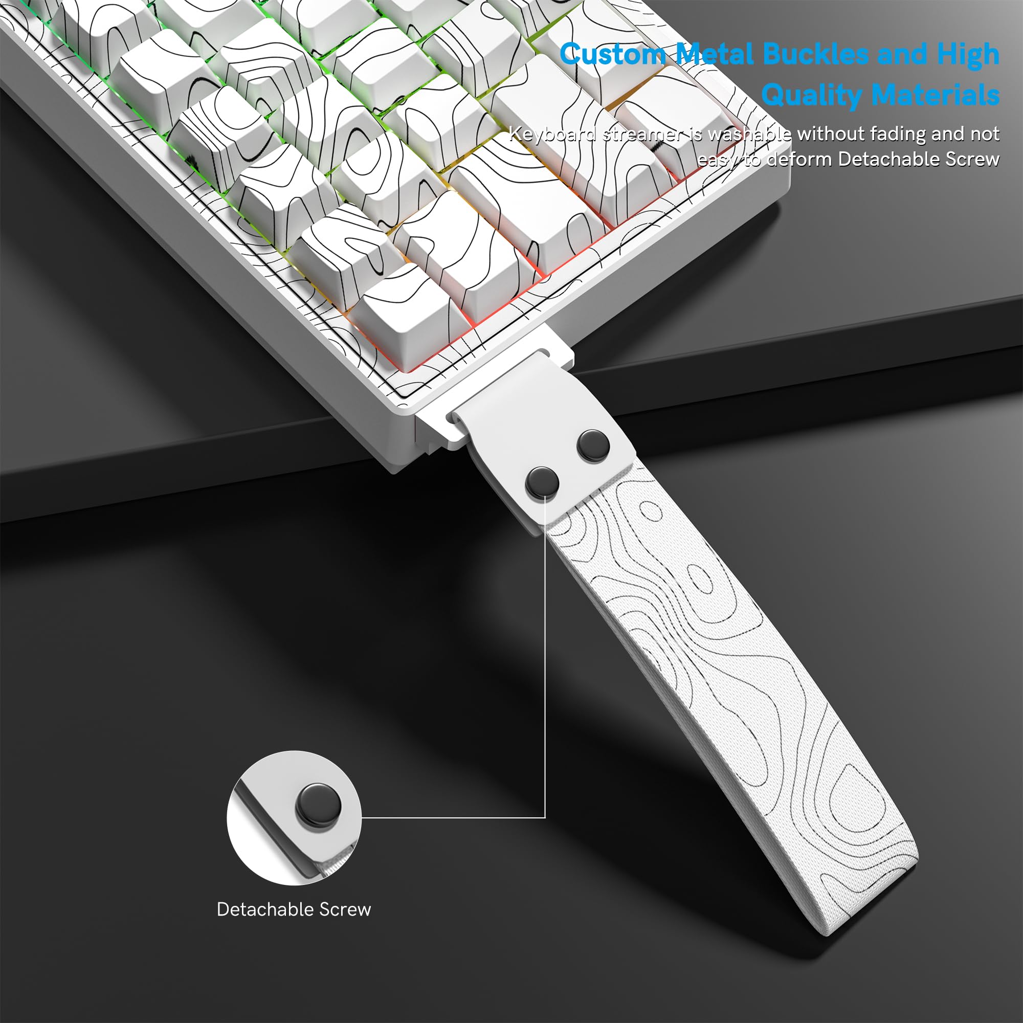Amazon.com: Womier Custom Keyboard Straps with Adhesive for