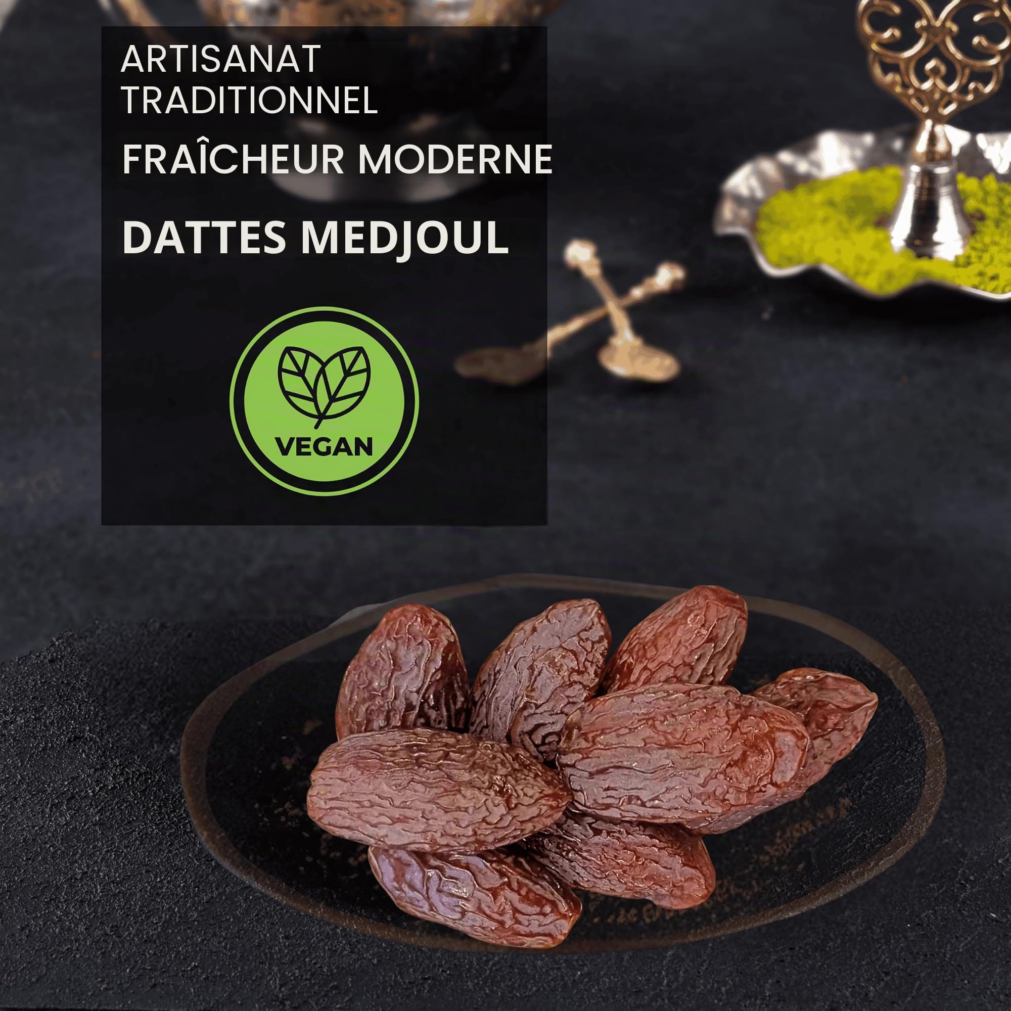 5 kg de dattes Medjoul Jumbo de qualité supérieure | Dattes fraîches 100 % naturelles, sans sucre ajouté, collation saine, source d'énergie, dattes de Palestine (5 kg de dattes Mejoul)
