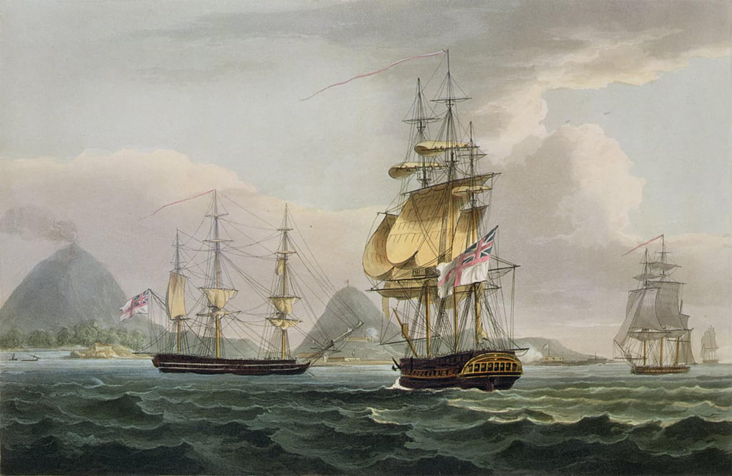 ARTXLXXBN Famous Painting Canvas Artwork Graffiti Print the Capture of the Island of Banda August Th by Whitcombe Portrait Canvas Image for Home Decor 60x90cm
