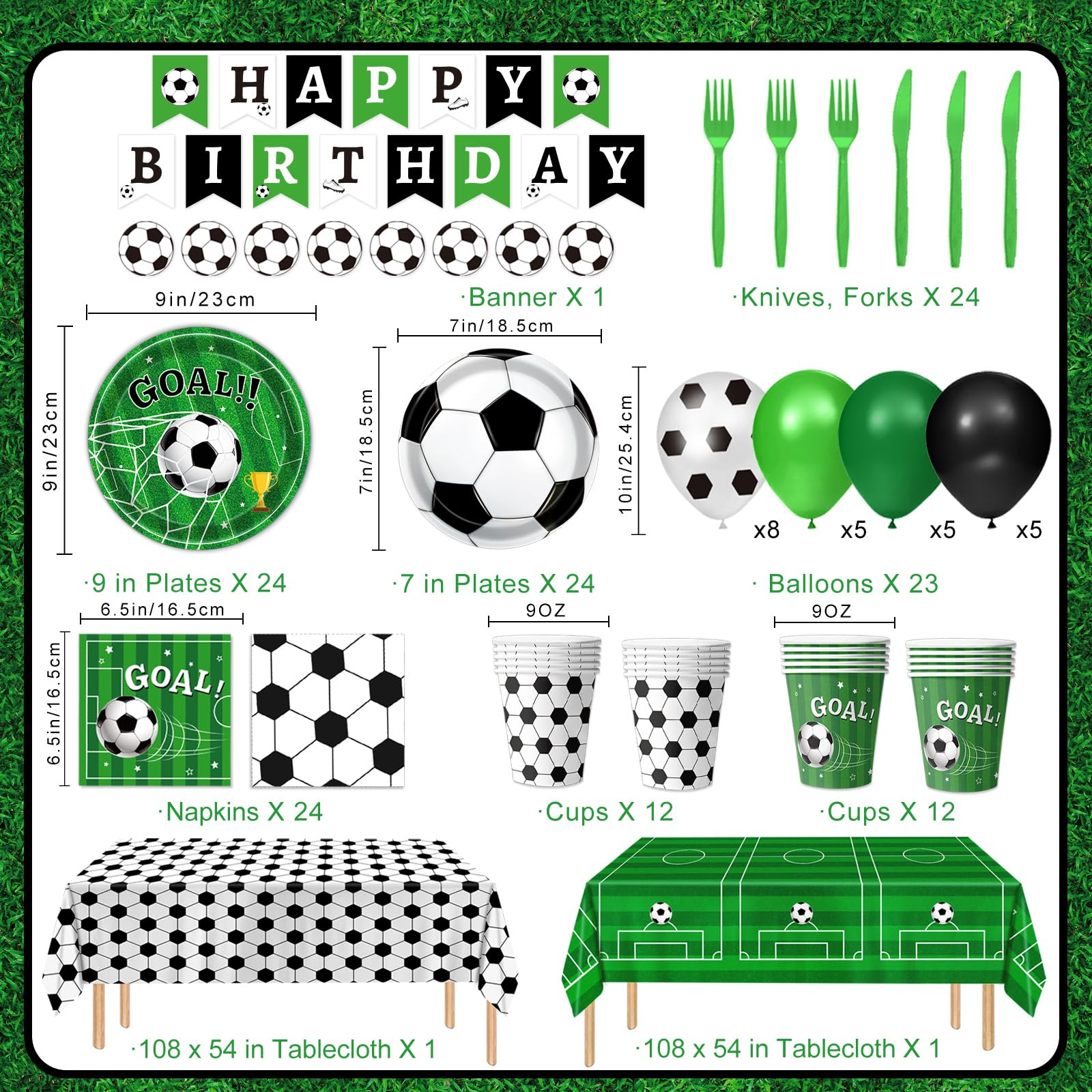 Soccer Party Decorations Kit - 170 PCS -2 Soccer Party Decorations Kit - 170 PCS -2
