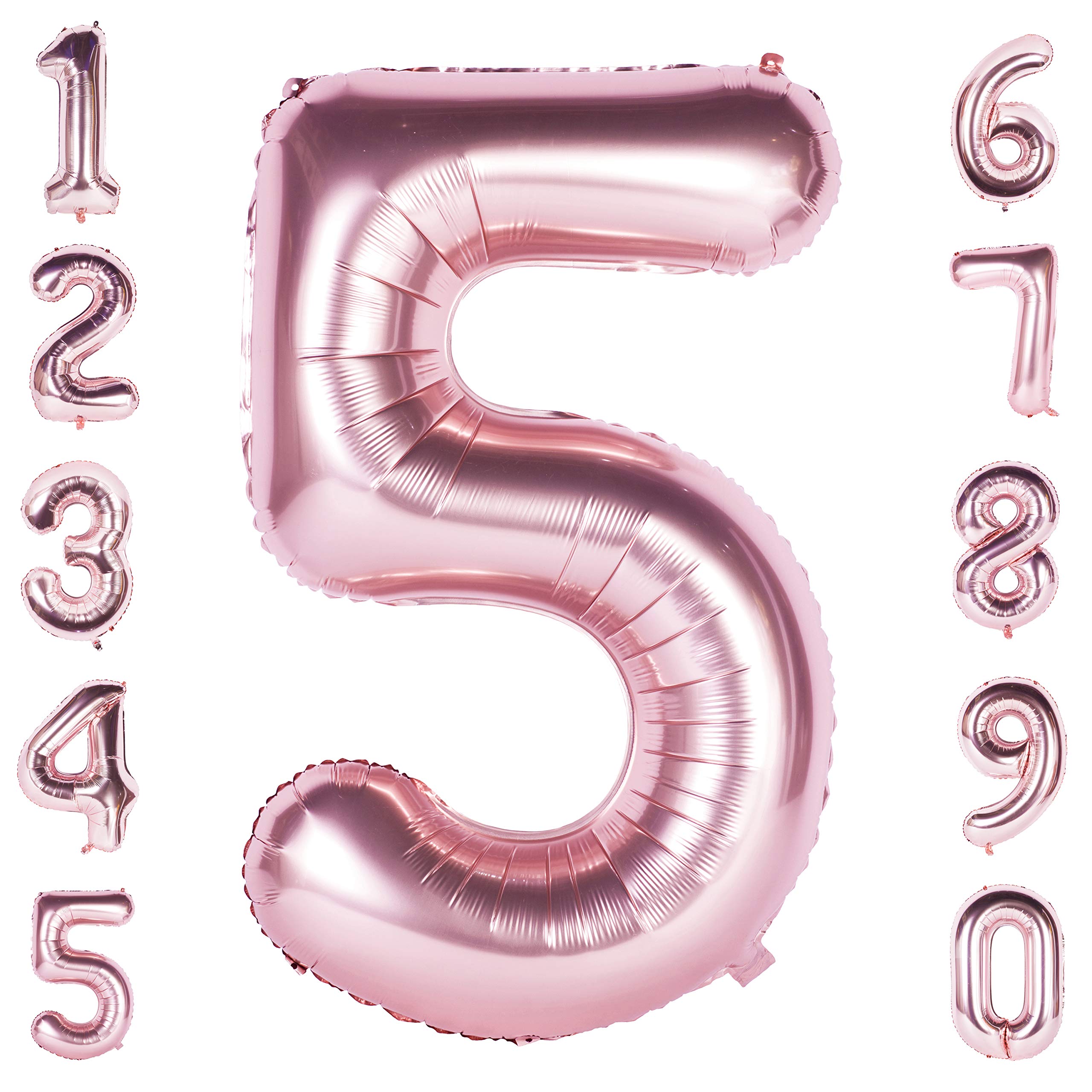 Red 0 balloon 40 Inch Giant Helium Foil Number 0 to 9 Red Balloon Birthday Wedding Party Digital Decorations (Number 0) — view 309