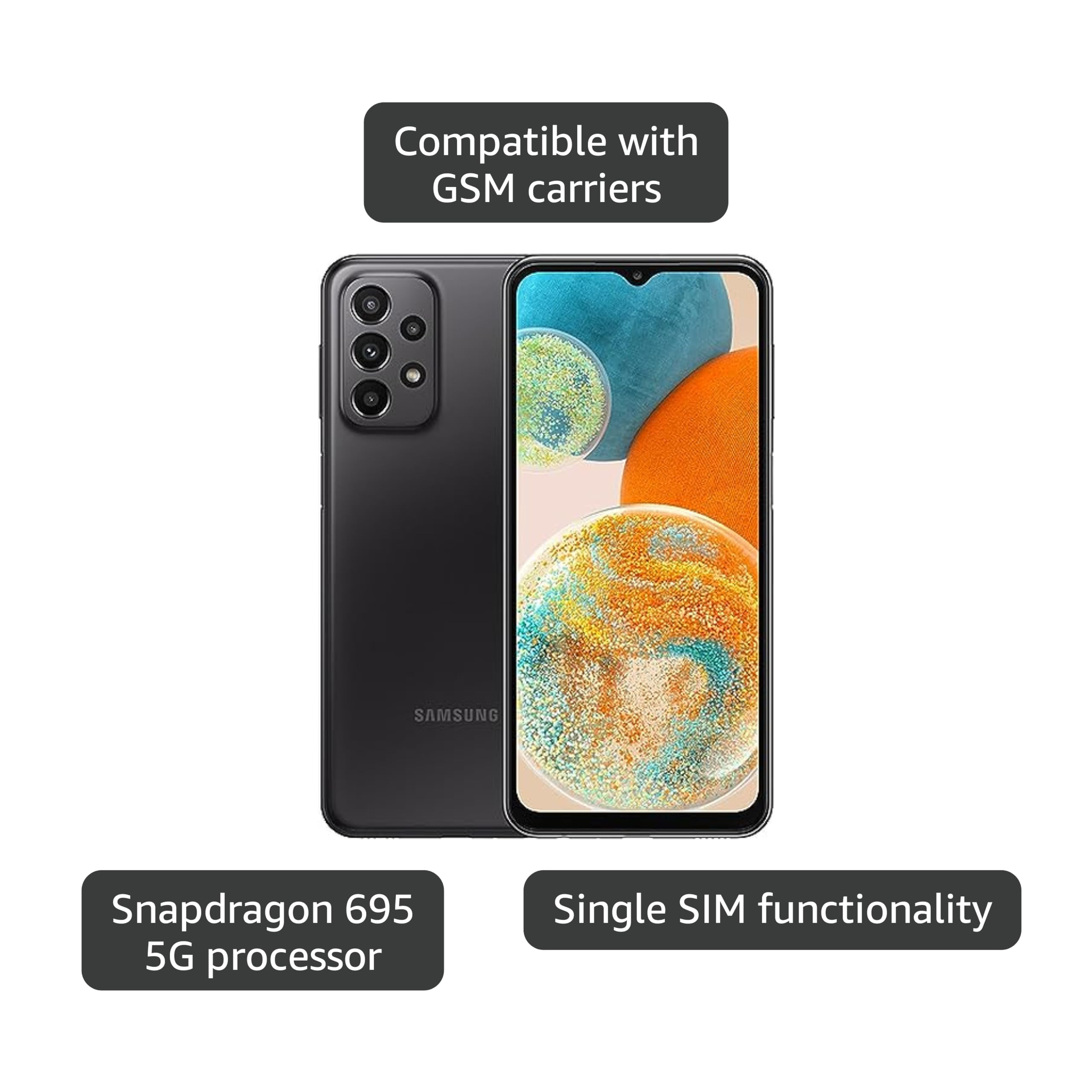 Amazon.com: SAMSUNG Galaxy A23 5G (64GB, 4GB) 6.6