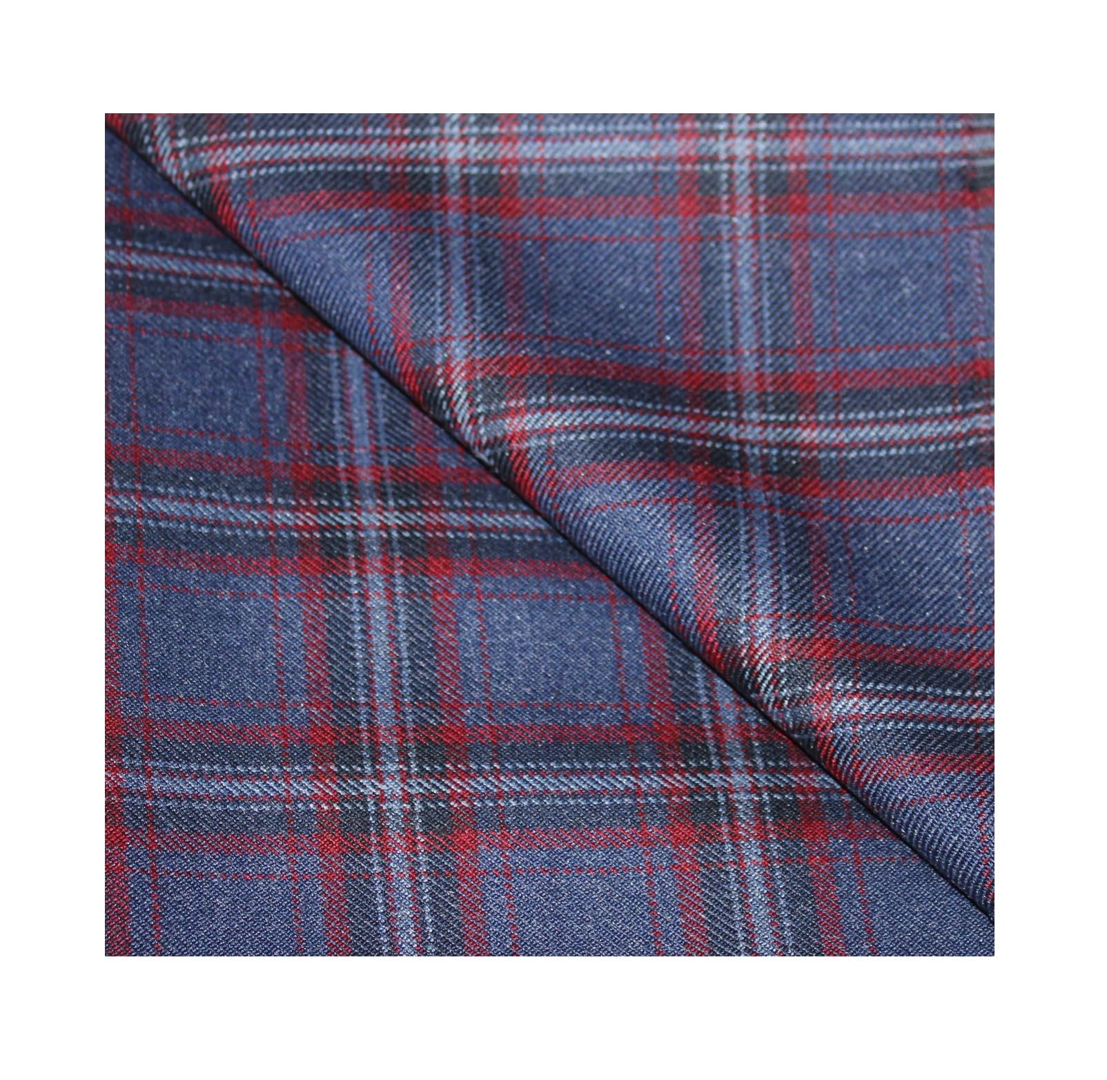V Walker's Men's Cotton Polyester Blend Tweed Checkered Blazer & Jacket Fabric Unstitched (2 m,Free Size)-image-48