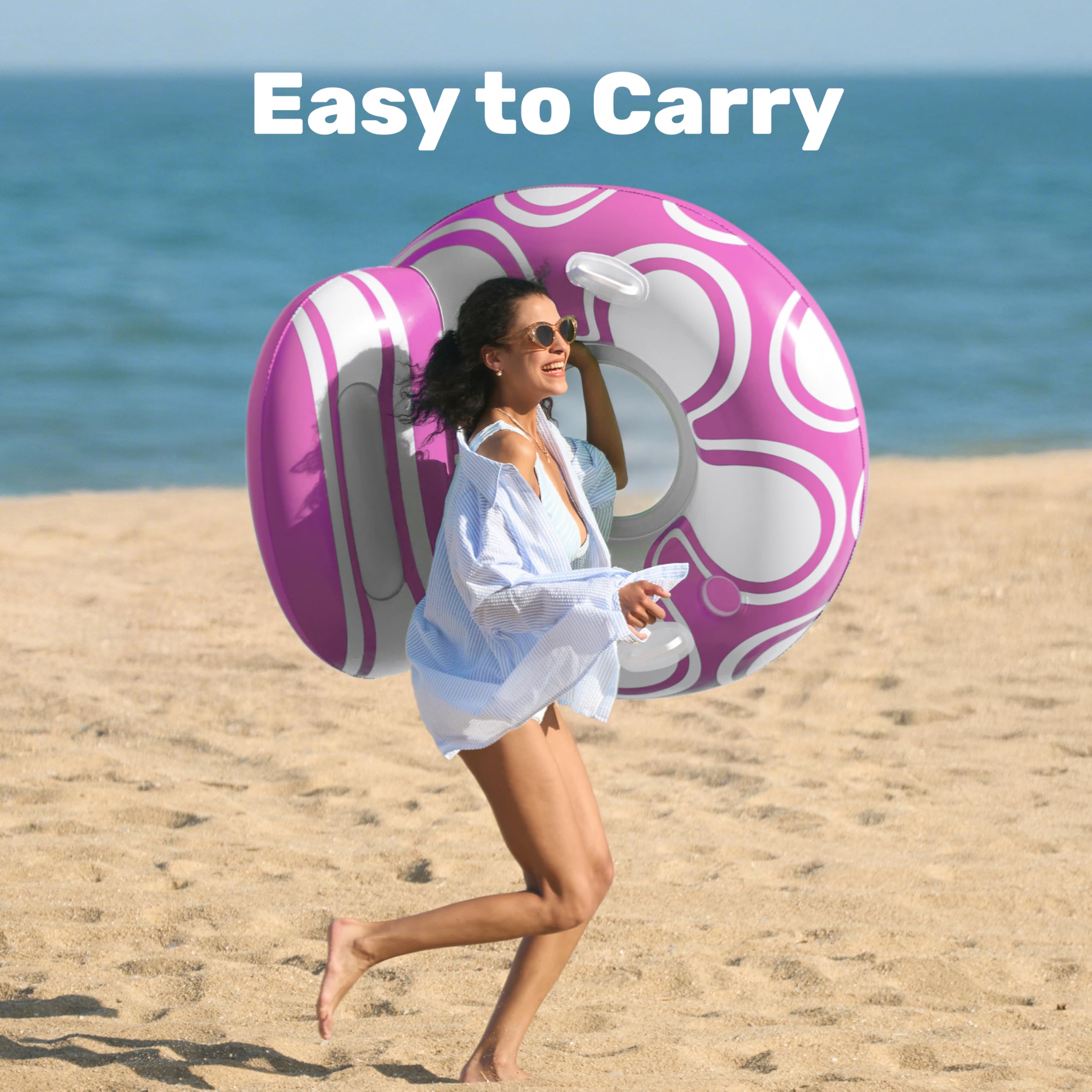 Sloosh Inflatable Pool Chair Lounger, 42" x 24" /106.7 x 61cm Pool Lilo River Tube Floating Chair Sofa with Big Backrest - Image 4