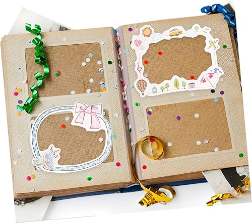 Miniatura 6 de LIFKOME 100 Sheets Photo Frame Stickers Picture Frame Sticker Craft Decorative Sticker Photo Corners Self Adhesive Phone Case Stickers The Album