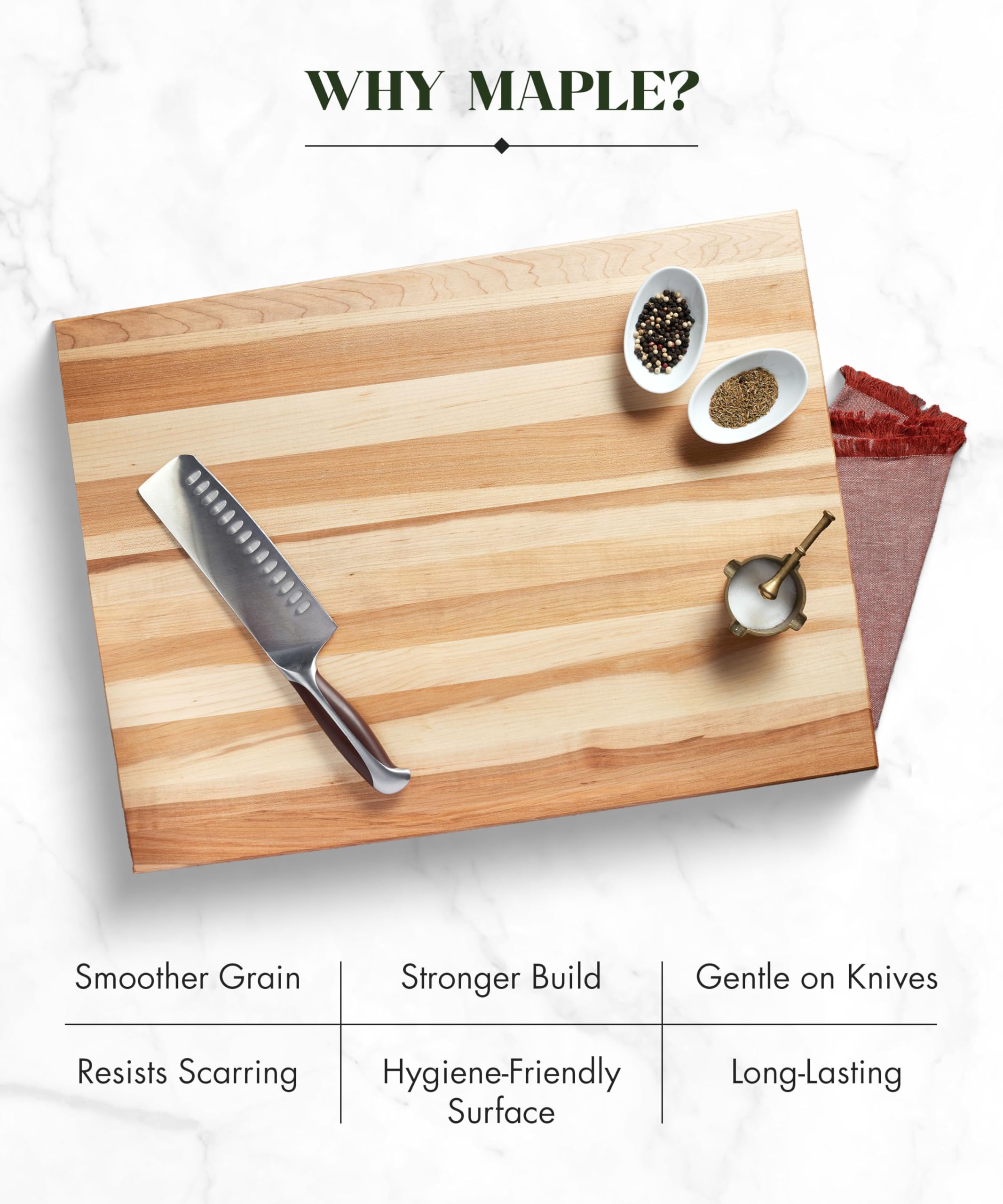 Labell Wood Cutting Boards L18240- Large Canadian Maple Chopping