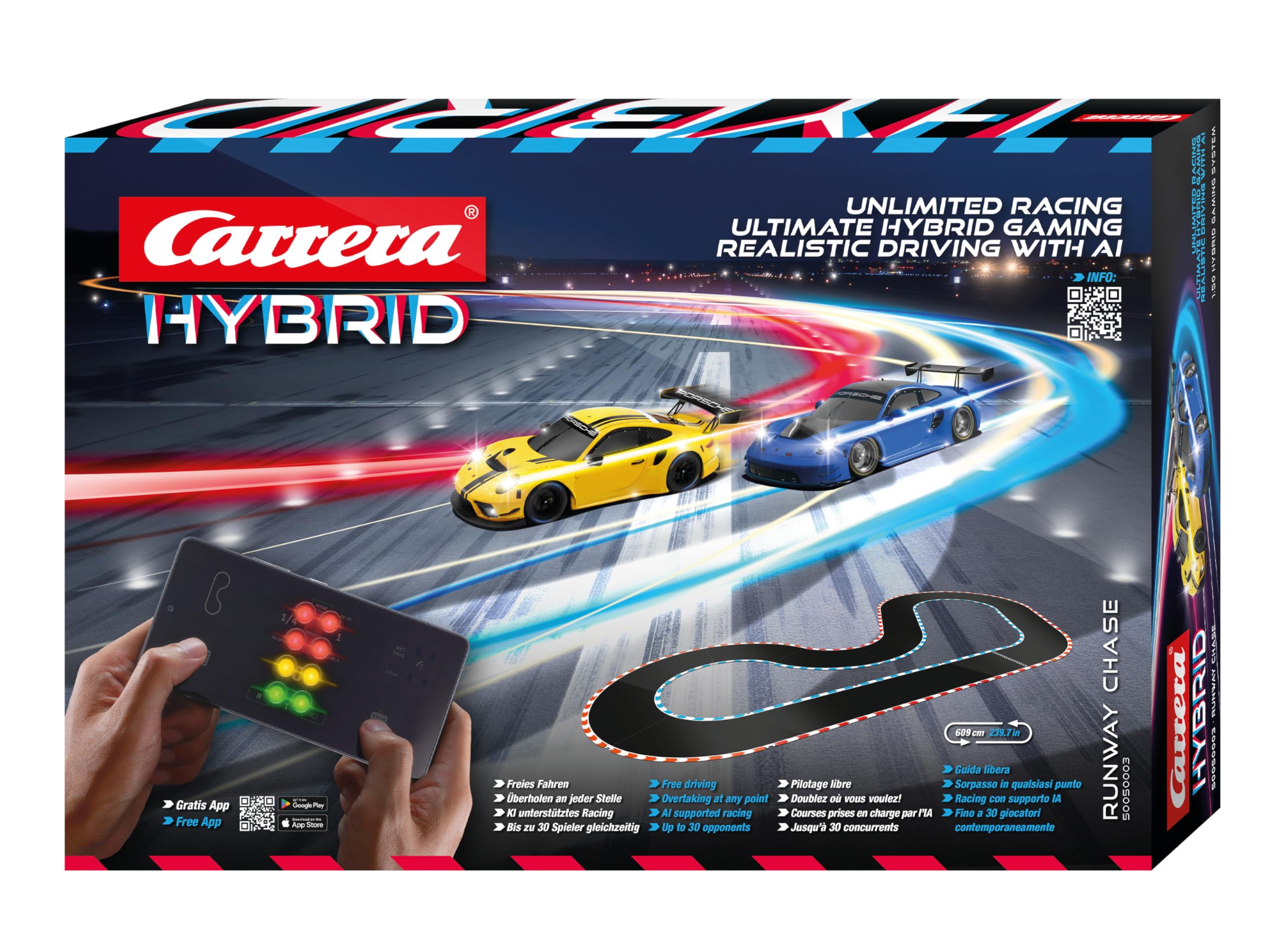 Carrera - 50050003 Hybrid Juego híbrido Runway Chase