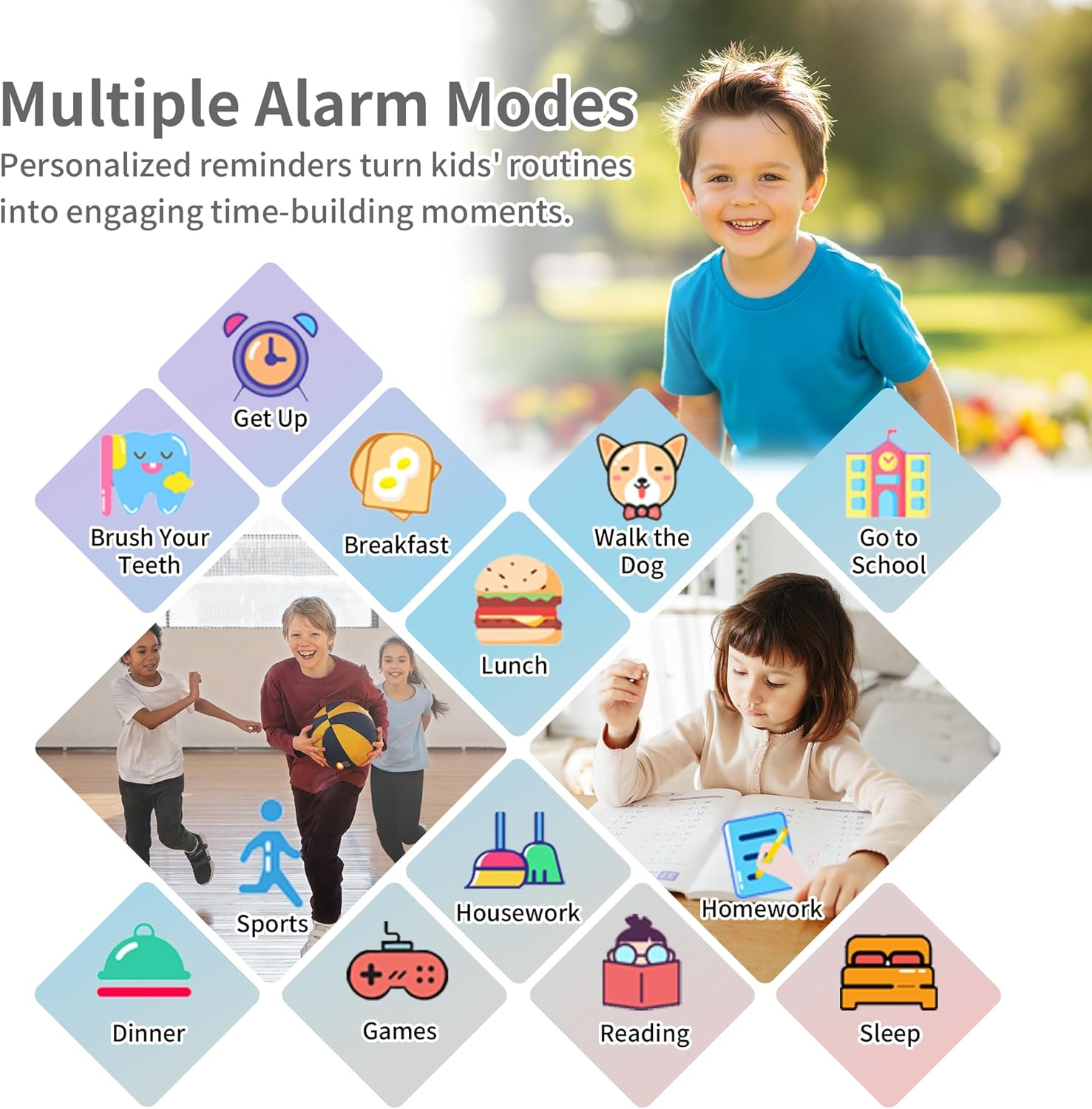 Kids Game Smart Watches Girls with 39 Puzzle Games Camera Music Player Pedometer Alarm Clock Calculator Torch, 12/24 hr HD Touch Screen Kids Watches Toys for Girls Age 3-12 Year Olds Gifts - Image 6