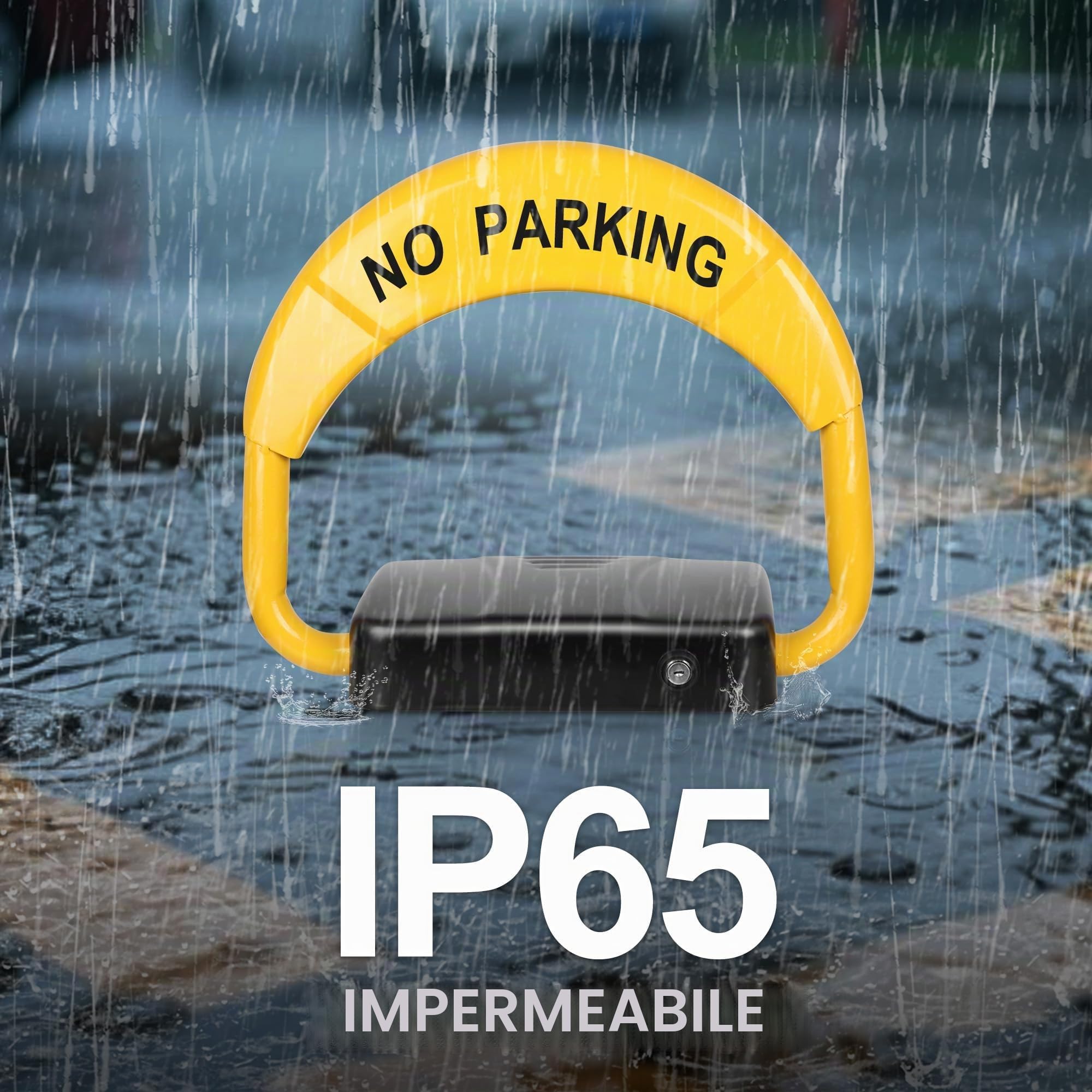 ORIENTOOLS, Barriera automatica per parcheggio, serratura per parcheggio telecomandata con 2 telecomandi con portata fino a 30 m, parcheggio privato, funzione intelligente con allarme