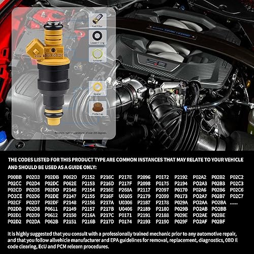 Miniatura 10 de HiSport Kits de servicio de reconstrucción de inyectores de combustible para motores EV1 universales juntas tóricas de inyector, espaciadores de