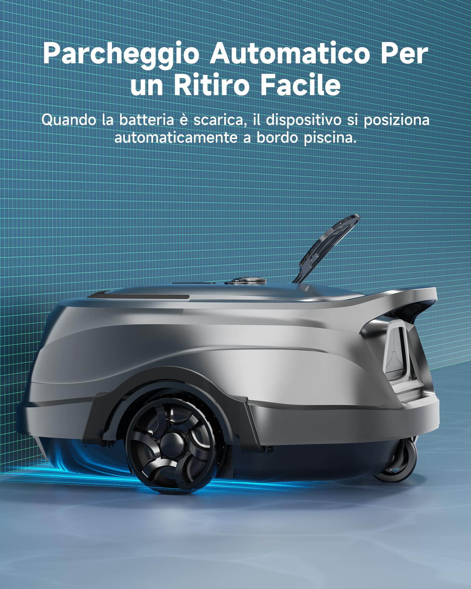 WYBOT A1/OS2010 Robot Piscina Manutenzione, Doppia Turbina Pulizia Profonda, 120 Minuti Potenza Continua, 100㎡ Adatto Famiglie, Soluzione Completa Fondo Piscina,Verde Salvia