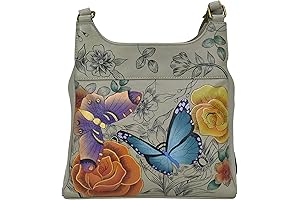 Women's Hand Painted Triple-Compartment Satchel