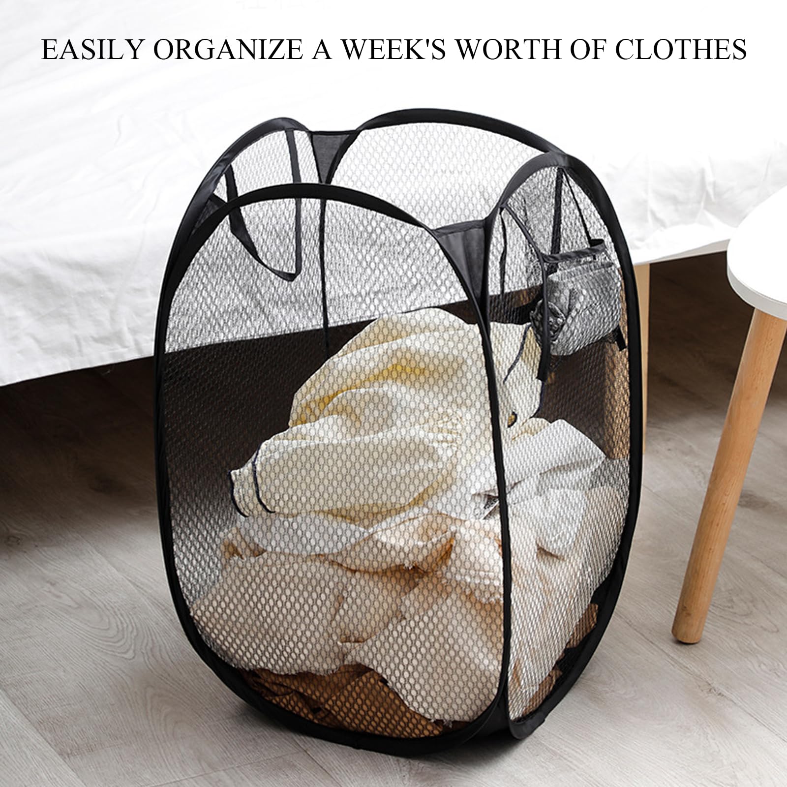 SSKHE Folding Laundry Basket 75L Large Washing Basket Collapsible - Image 4