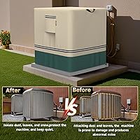 Vista 7 de LXKCKJ Air Conditioner Cover for Outside Units - 420D Heavy-Duty Waterproof Winter AC Cover, All-Weather Protection for HVAC Condenser Units, Fits