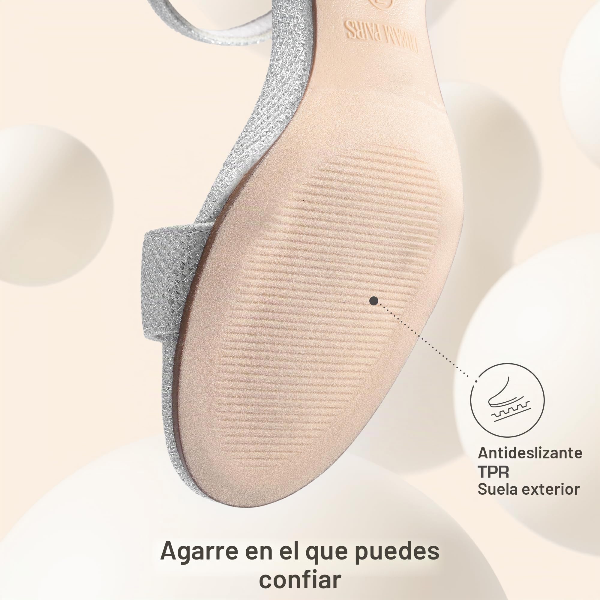 DREAM PAIRS Sandalia Vestir Tacón Mujer